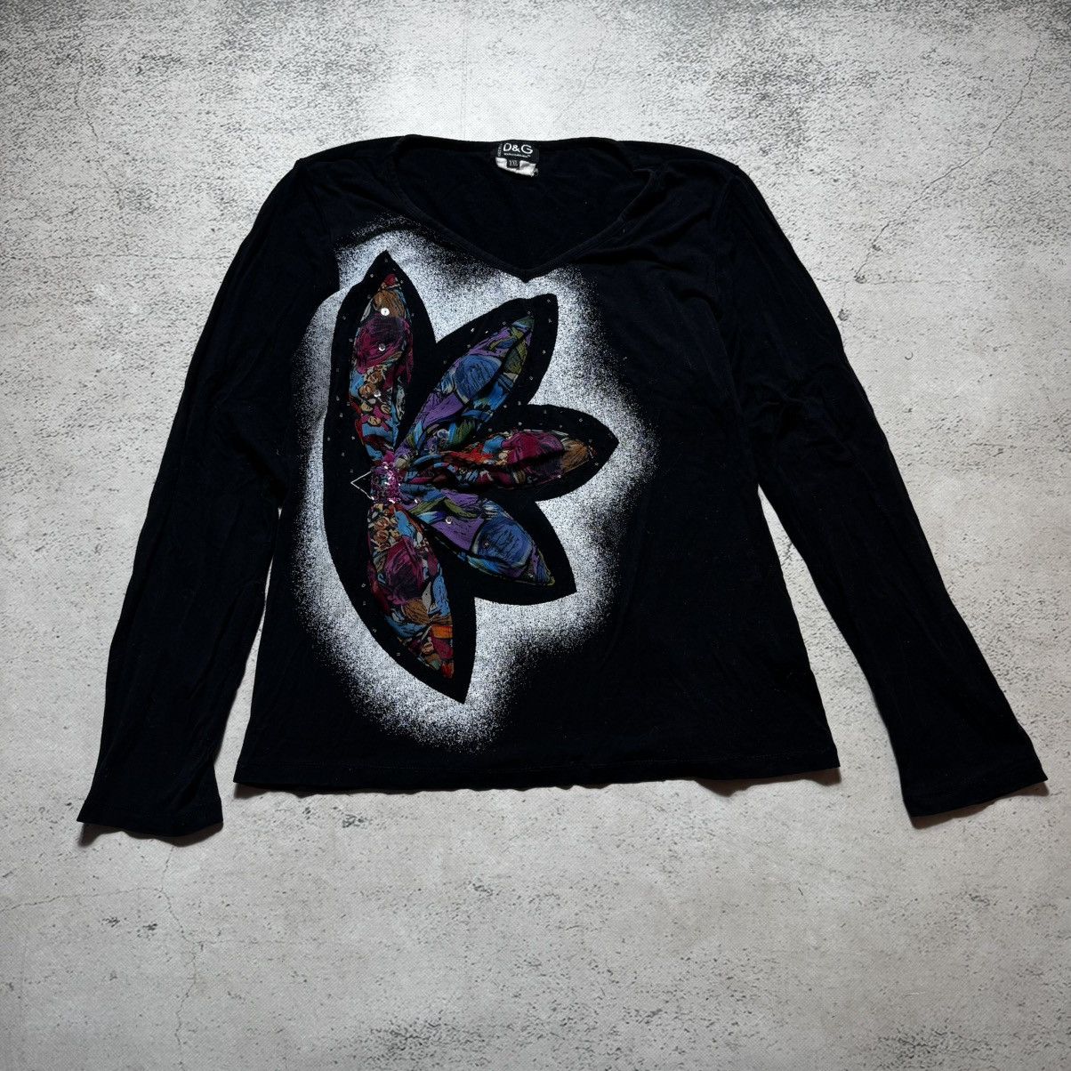 Dolce & Gabbana vintage dolce gabbana flowers long sleeve luxury Size L / US 10 / IT 46 - 1 Thumbnail