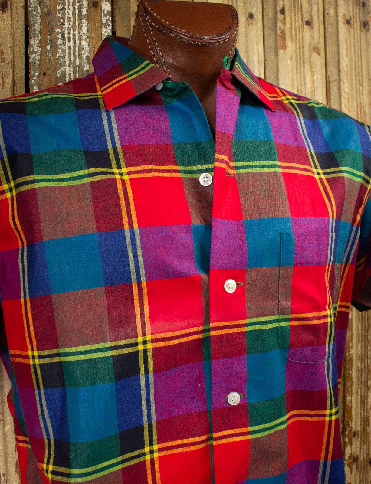 Vintage Vintage Cavalier Plaid Shirt 60s Size US XL / EU 56 / 4 - 4 Thumbnail
