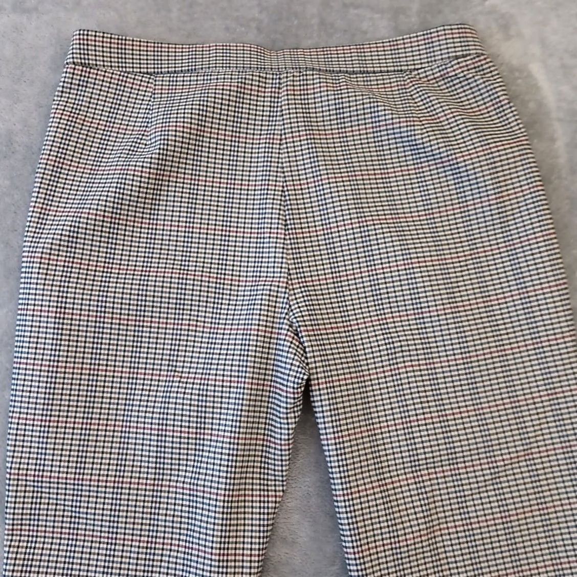Vintage Briggs Womens Petite Pants Beige Plaid Pull On Stretch Ankle Size XLP 38x25 Size 40" / US 18 - 7 Thumbnail