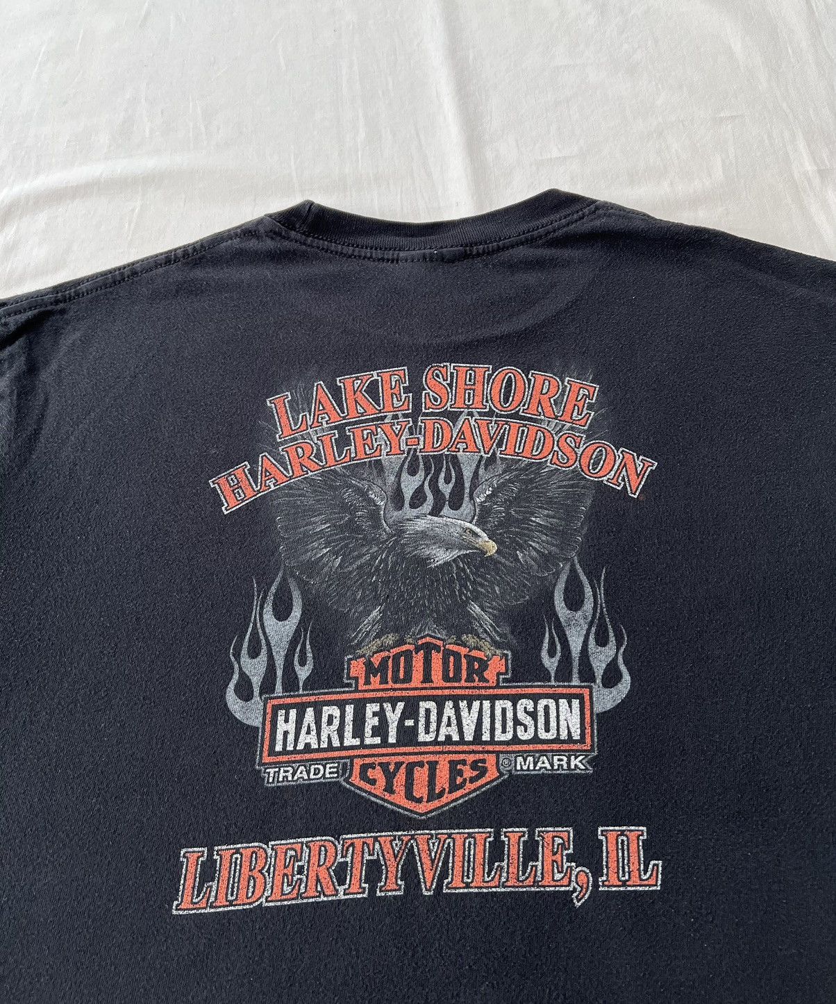 Harley Davidson Vintage 2010 Harley Davidson Motorcycles Eagle Flame T-shirt Size US L / EU 52-54 / 3 - 13 Thumbnail