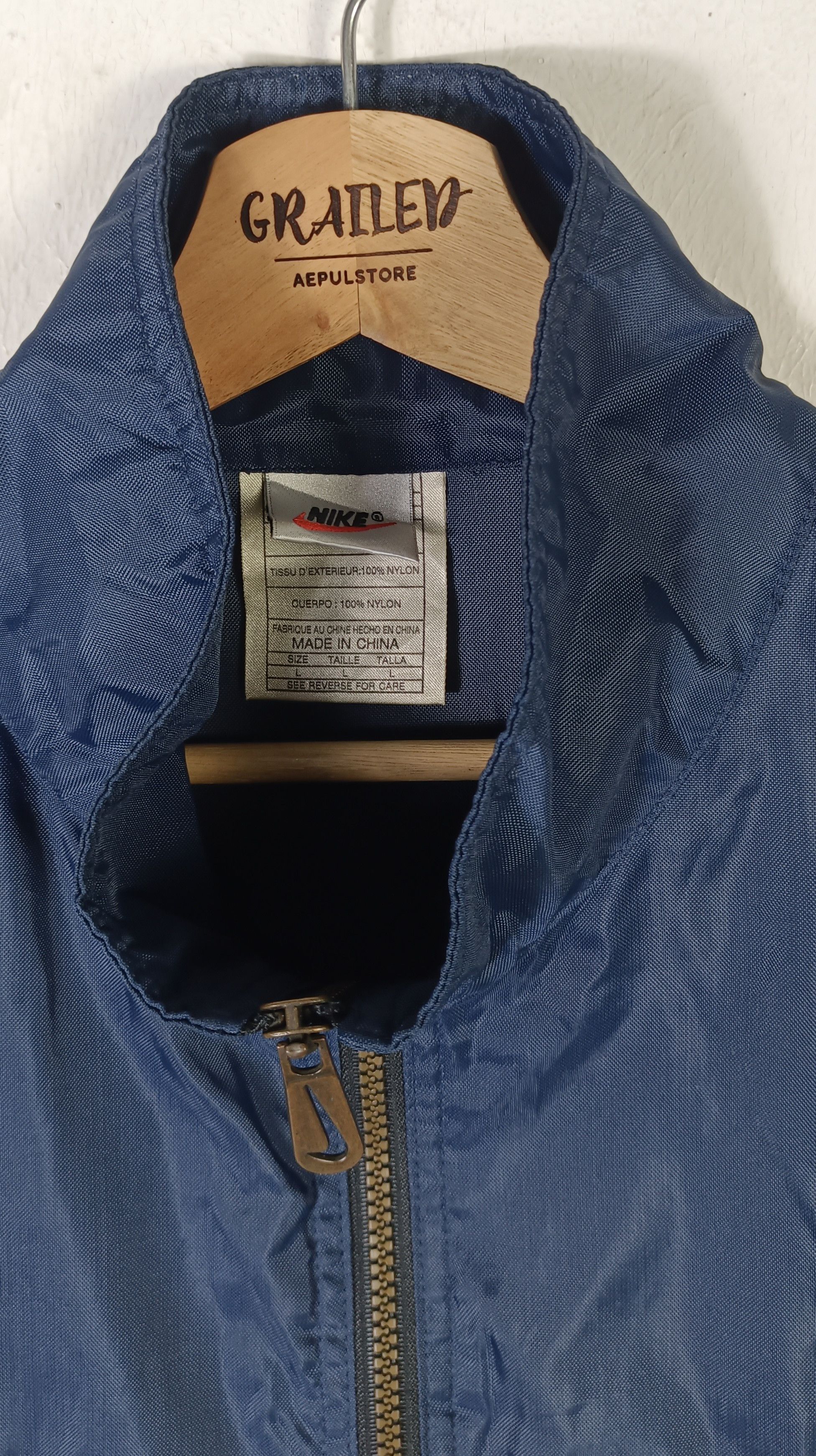 Nike × Nike ACG × Vintage Vintage 90s Nike Swoosh Embroidered Logo Windbreaker Size US L / EU 52-54 / 3 - 9 Thumbnail