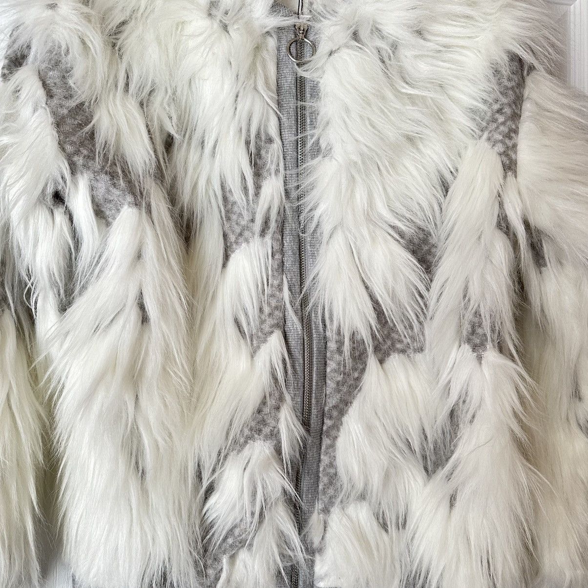 Zara New Zara Faux Fur White Gray Jacket Small 5584/214 RARE Size S / US 4 / IT 40 - 12 Thumbnail