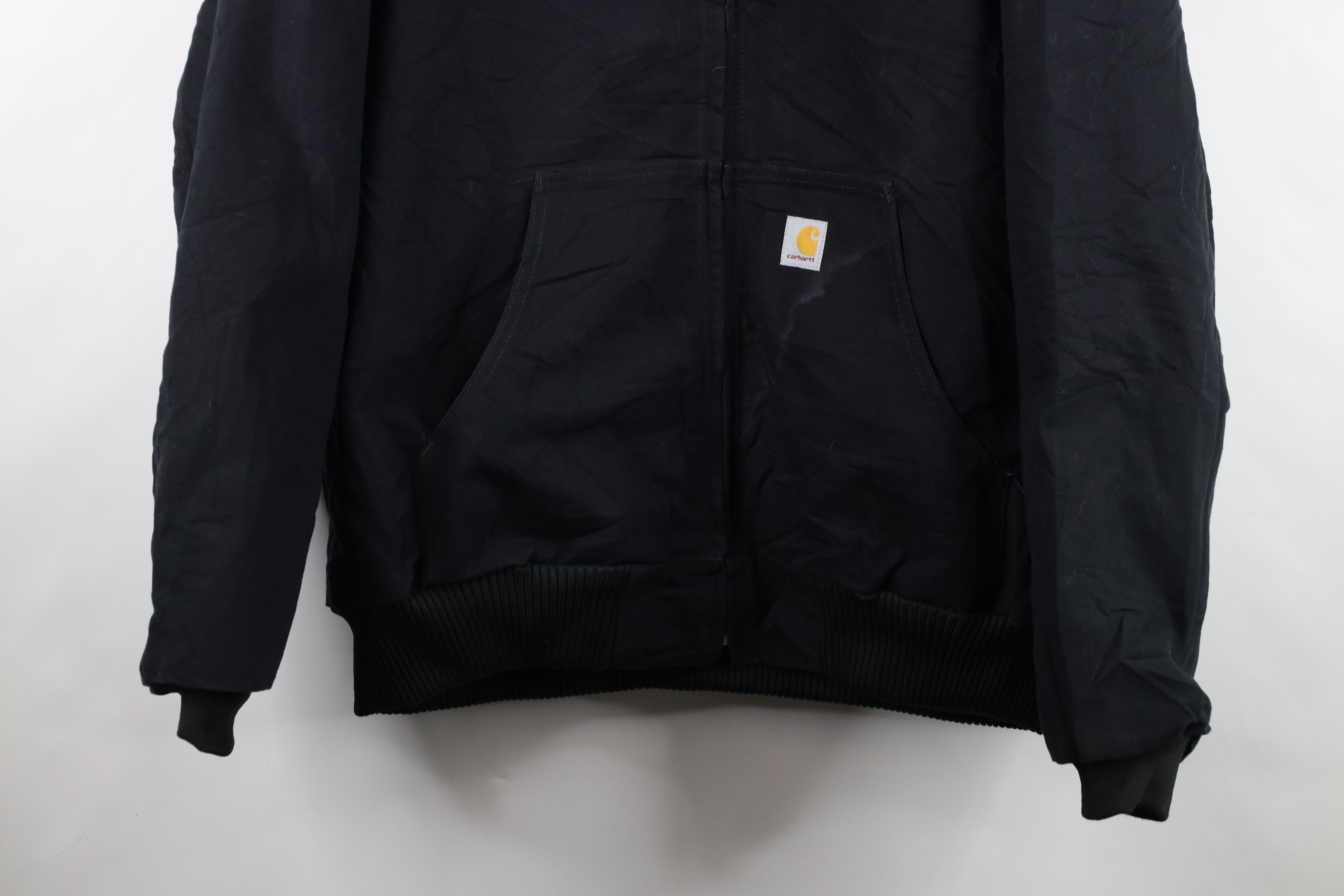 Carhartt Vintage Y2K Carhartt Quilted Canvas Hooded Jacket Black USA Size US XL / EU 56 / 4 - 3 Thumbnail