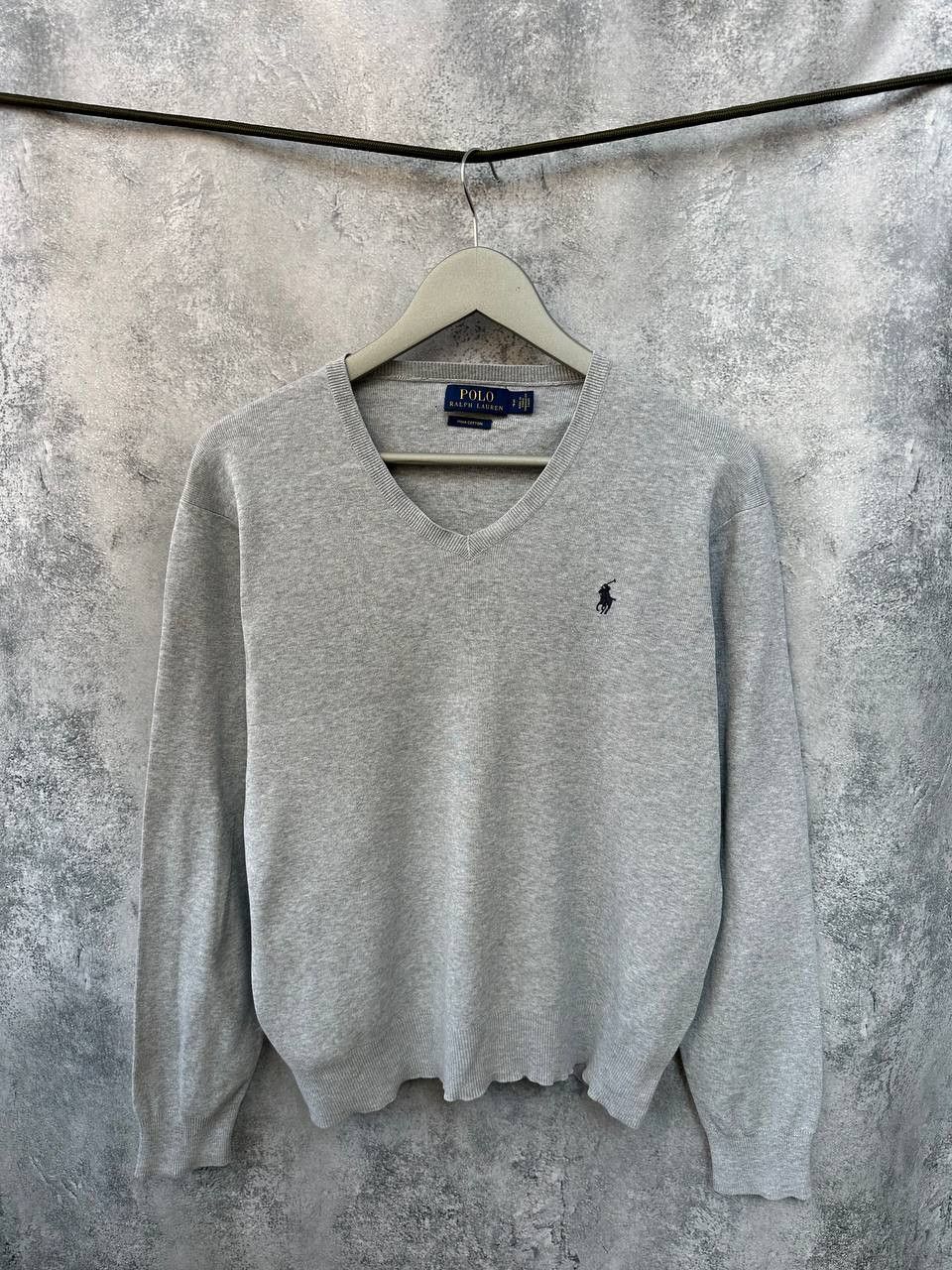 Polo Ralph Lauren Polo Ralph Lauren V-Neck Sweater Jumper Gray Pullover Size US S / EU 44-46 / 1 - 2 Thumbnail