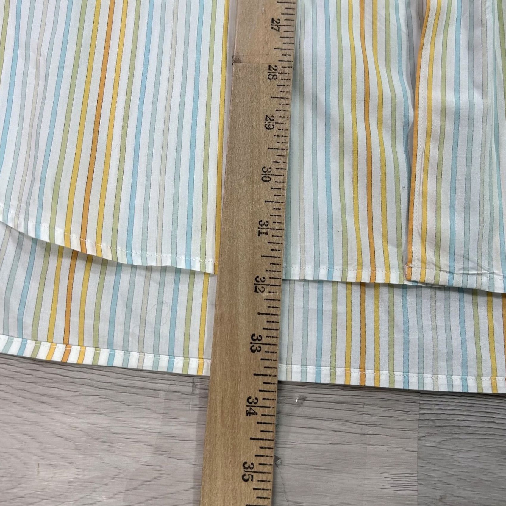 Vintage VINTAGE Davinci Sport Shirt Mens 2XL White Pastel Stripe Button Up Italy Size US XXL / EU 58 / 5 - 7 Thumbnail