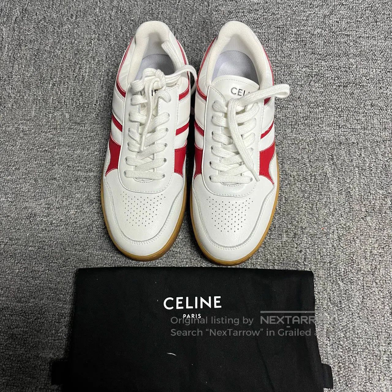 Celine CELINE Leather low-top slip-on shoes with lacing| Size US 5.5 / IT 35.5 - 1 Thumbnail