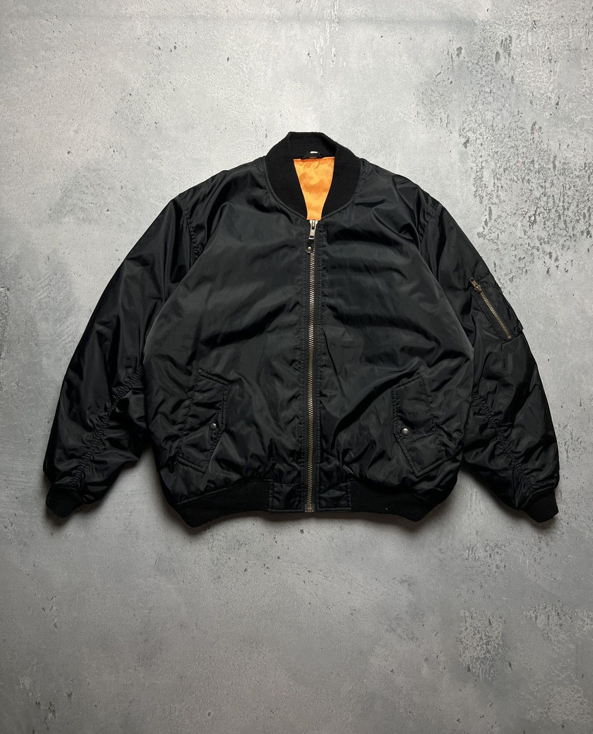 【美品】00s' ALPHA MA-1 BLACK （L） 00s ALPHA INDUSTRIES MA-1 flight jacket