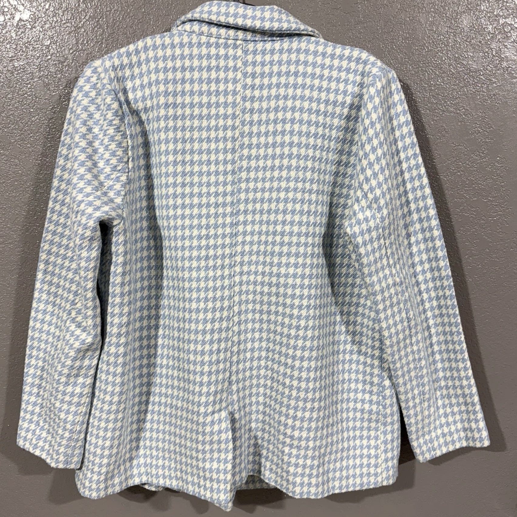 Vintage Gilli Blazer Houndstooth Double-Breasted Notch Lapel Blue Womens Size L Size L / US 10 / IT 46 - 6 Thumbnail