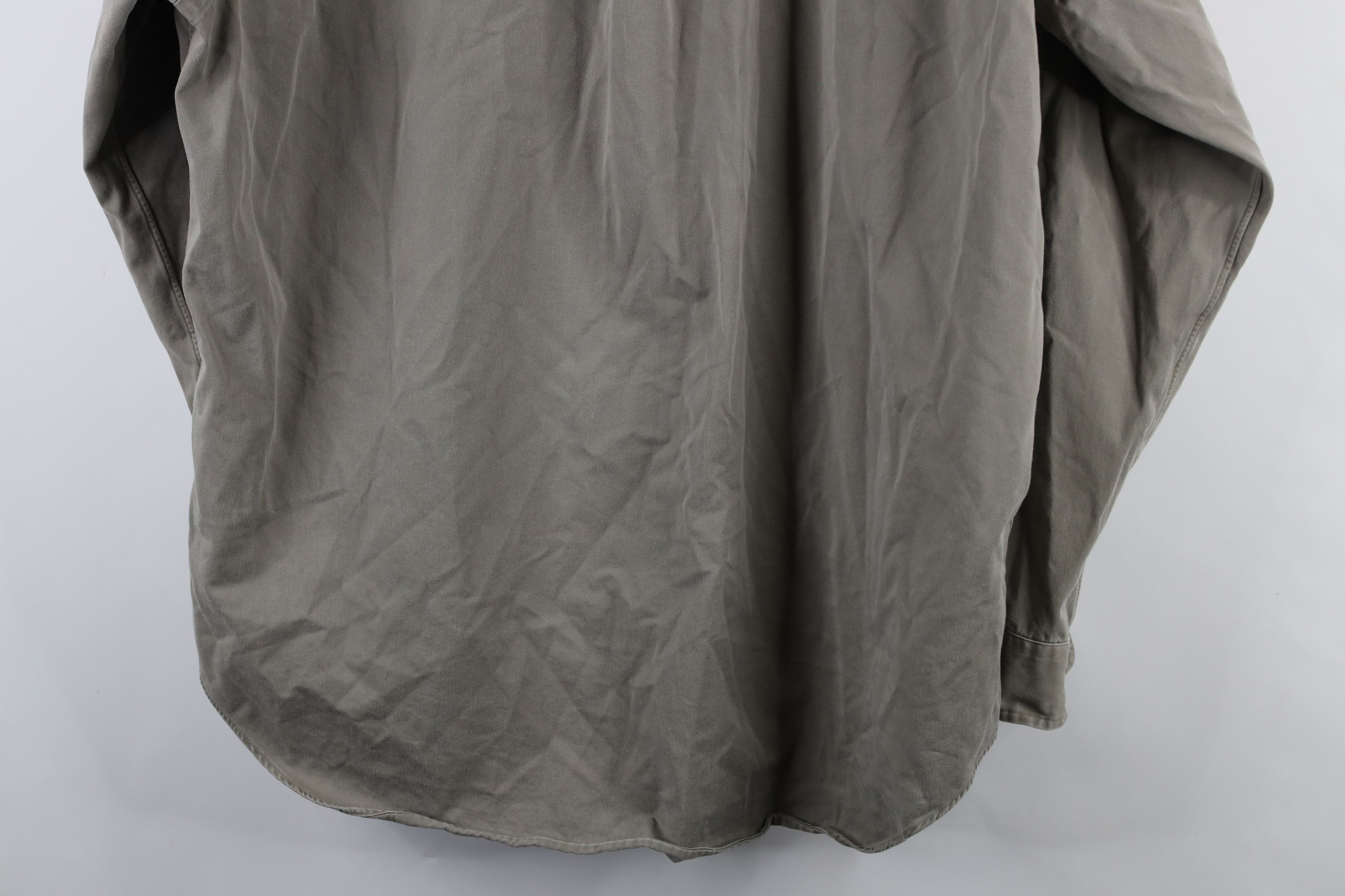 Ralph Lauren × Vintage Vintage 90s Ralph Lauren Twill Button Down Shirt Green Size US XL / EU 56 / 4 - 13 Thumbnail