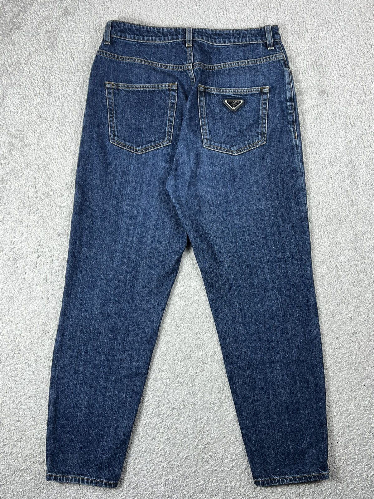 Prada Prada Triangle Blue Boyfriend Jeans Size 28 Size 28" / US 6 / IT 42 - 3 Thumbnail