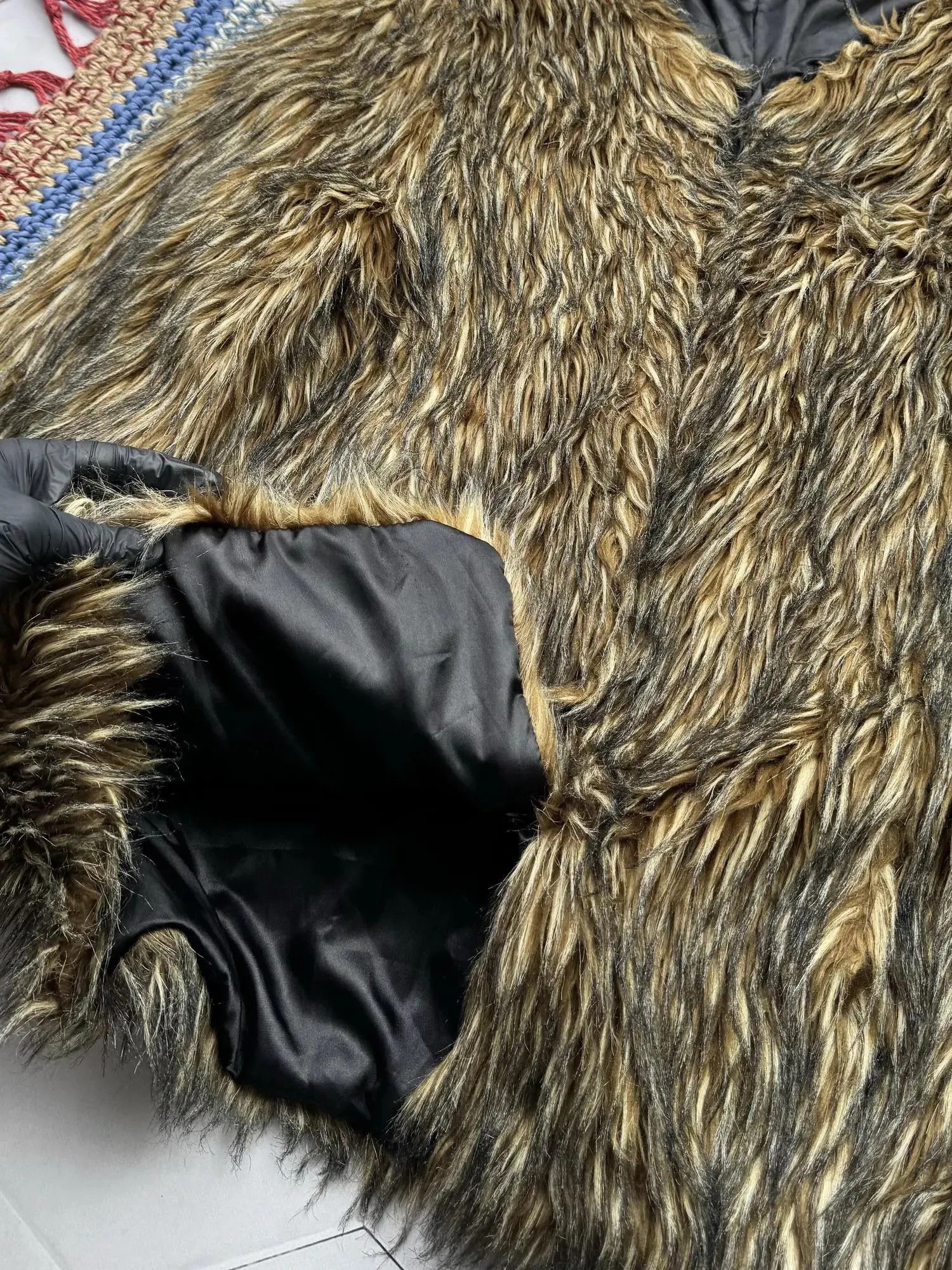 Japanese Brand Vintage Faux Fux Coat (E4) Size L / US 10 / IT 46 - 4 Thumbnail
