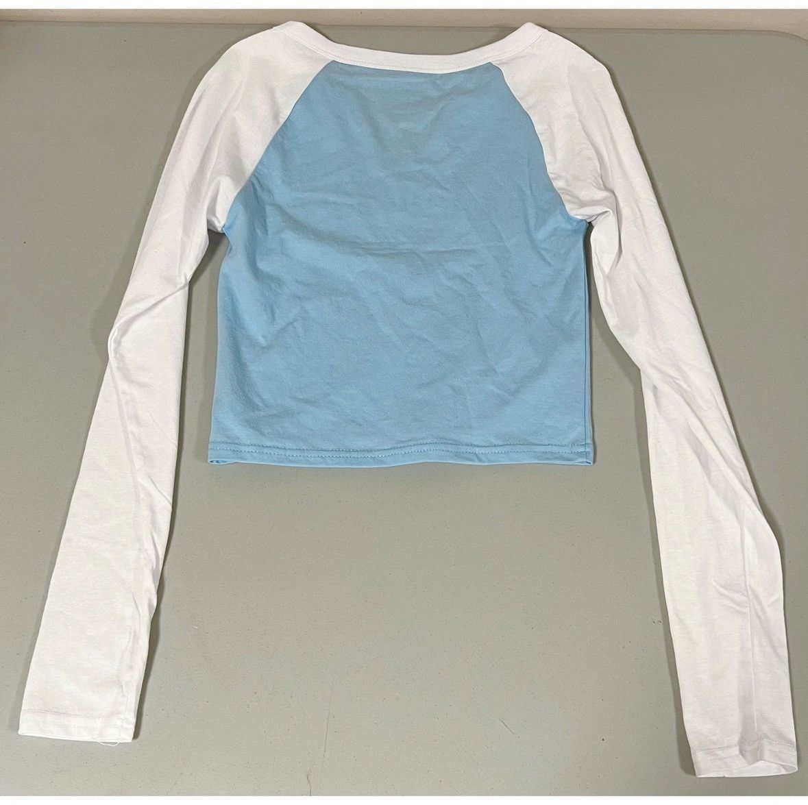 rue21 Blue ‘Spoiled’ Diamond Long Sleeve T-Shirt Top Tee Size M 🪽 Size M / US 6-8 / IT 42-44 - 4 Thumbnail