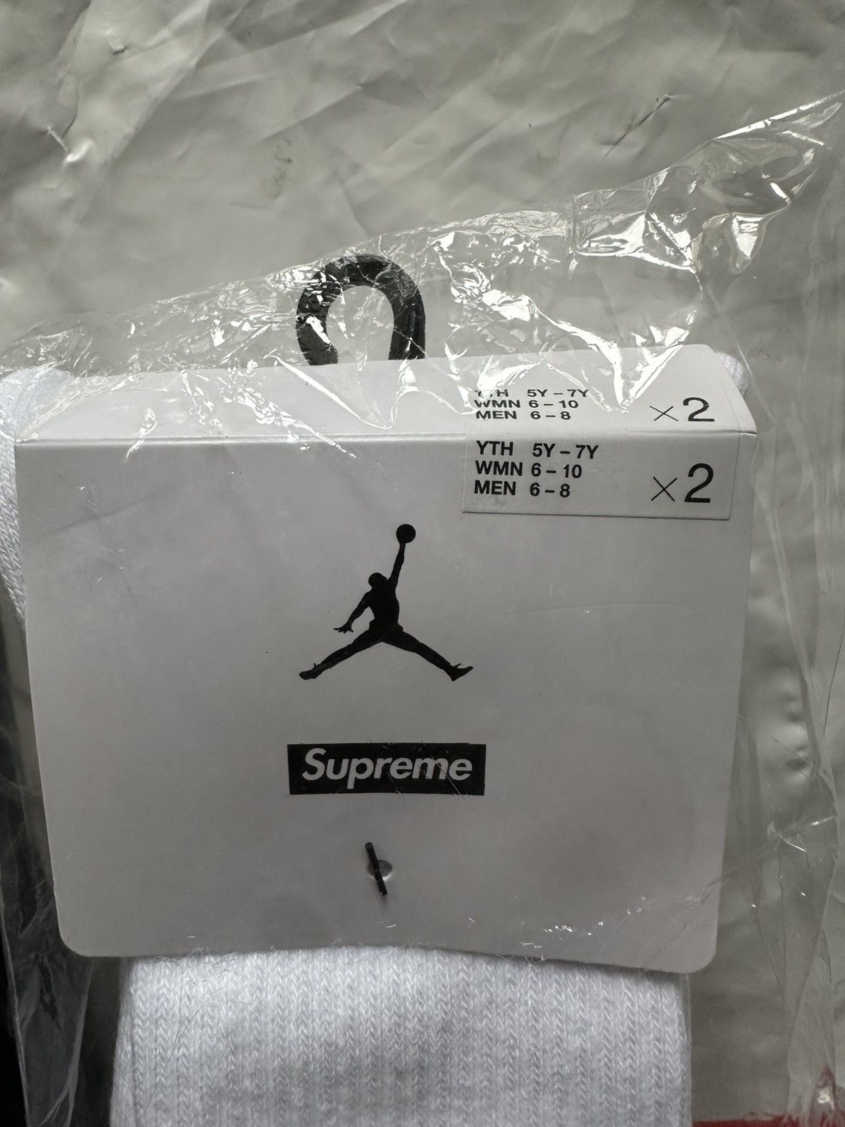 Jordan Brand × Supreme Supreme Jordan Socks 2 pack 4 Socks Size ONE SIZE - 7 Thumbnail