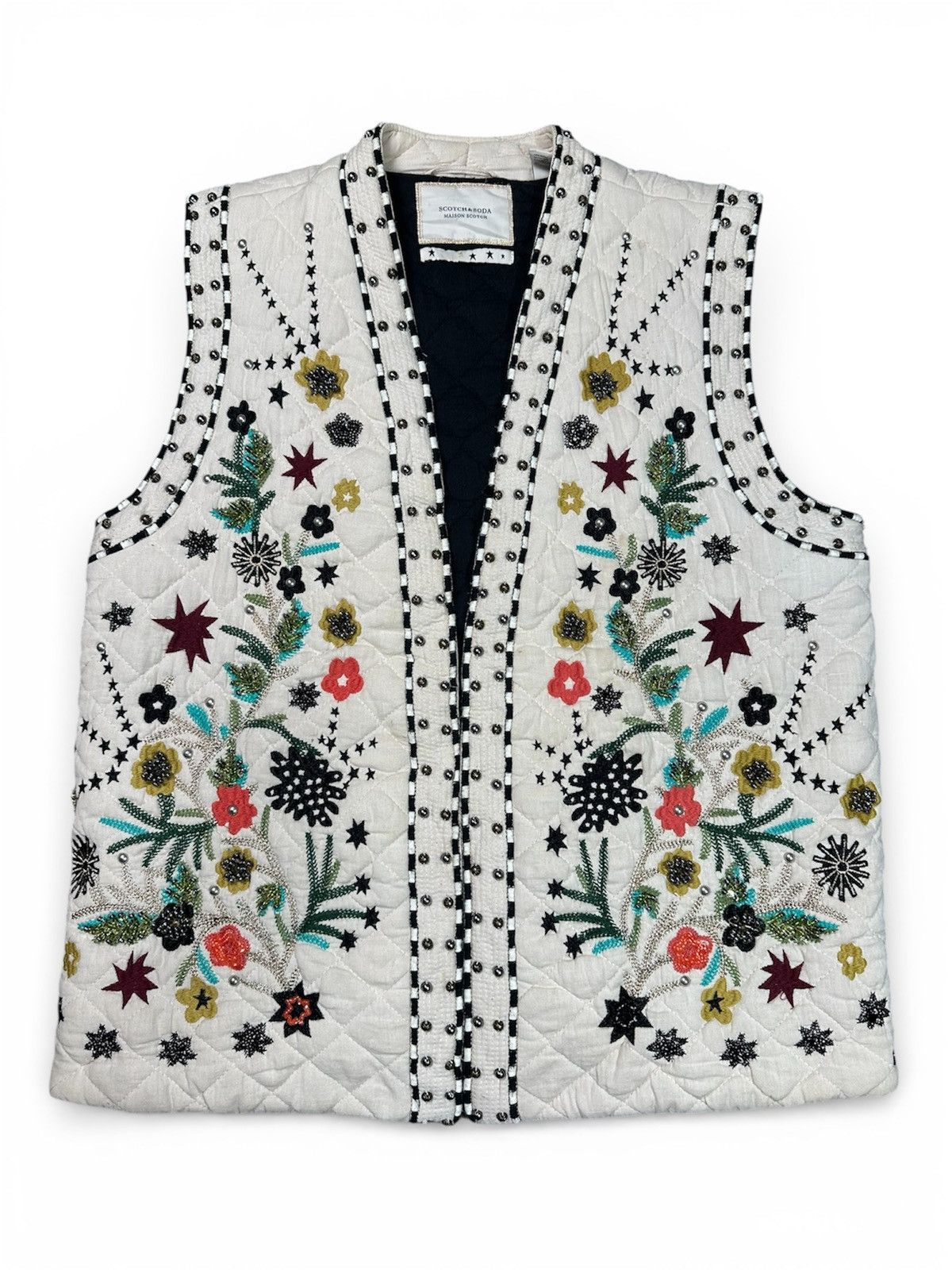 Maison Scotch 🔥sale🔥Maison Scotch x Scotch & Soda Embroidered Gilet Size L / US 10 / IT 46 - 3 Thumbnail