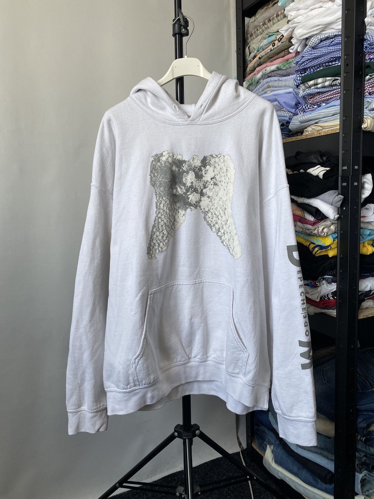 Band Tees 00s Depeche Mode Memento Mori White Hoodie Angel Size US XL / EU 56 / 4 - 1 Thumbnail
