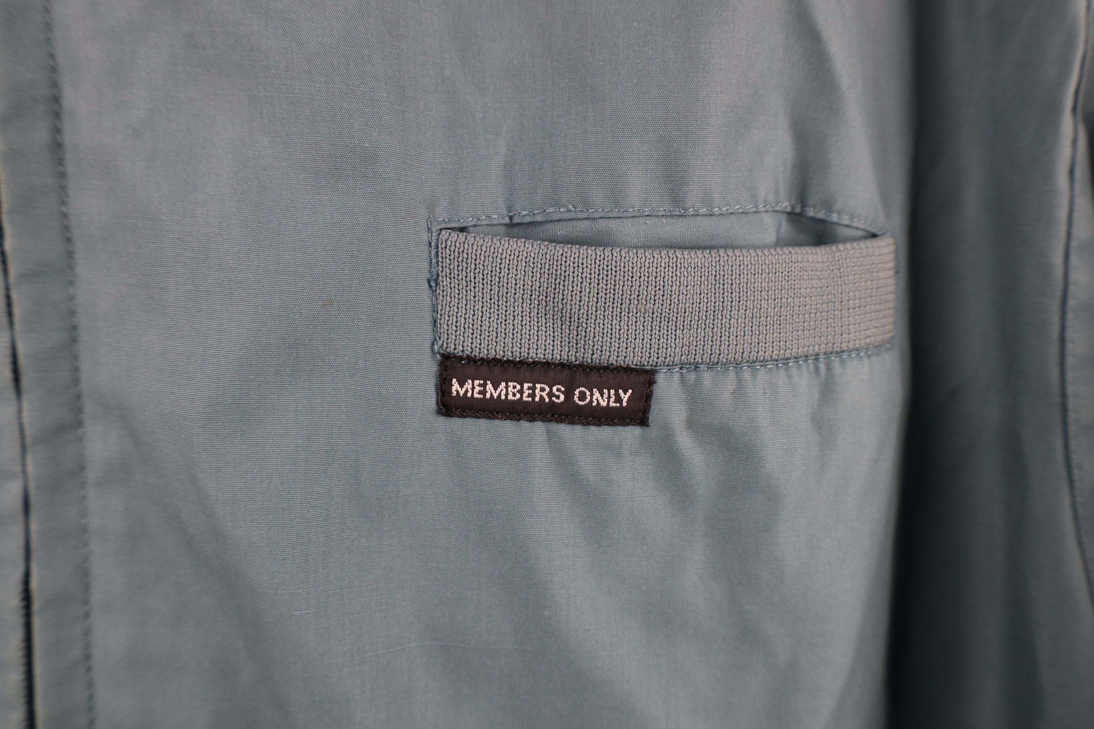 Members Only × Vintage Vintage 90s Members Only Cafe Racer Bomber Jacket Teal Size US XL / EU 56 / 4 - 4 Thumbnail