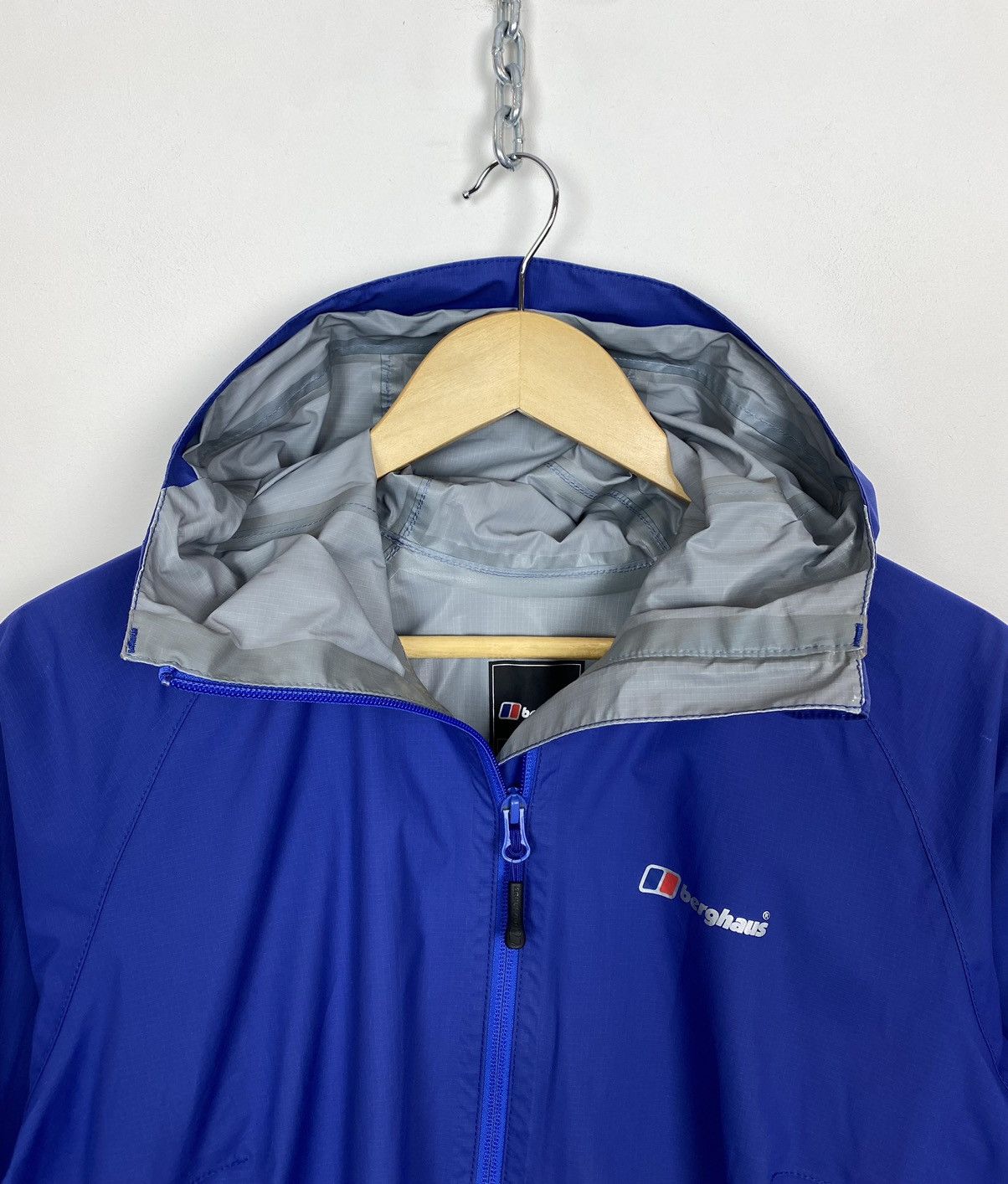Berghaus Berghaus AQ2 Nylon Hooded Outdoor Jacket Gorpcore Logo Blue Size XL / US 12-14 / IT 48-50 - 4 Thumbnail