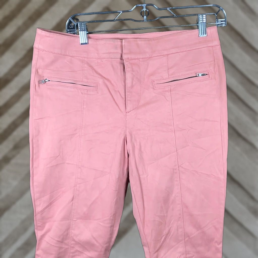 Loft VINTAGE LOFT Womens Pants Blush Pink Petite Mid Rise Skinny Zip Pockets Stretch 8P Size 24" / US 00 / IT 34 - 1 Thumbnail