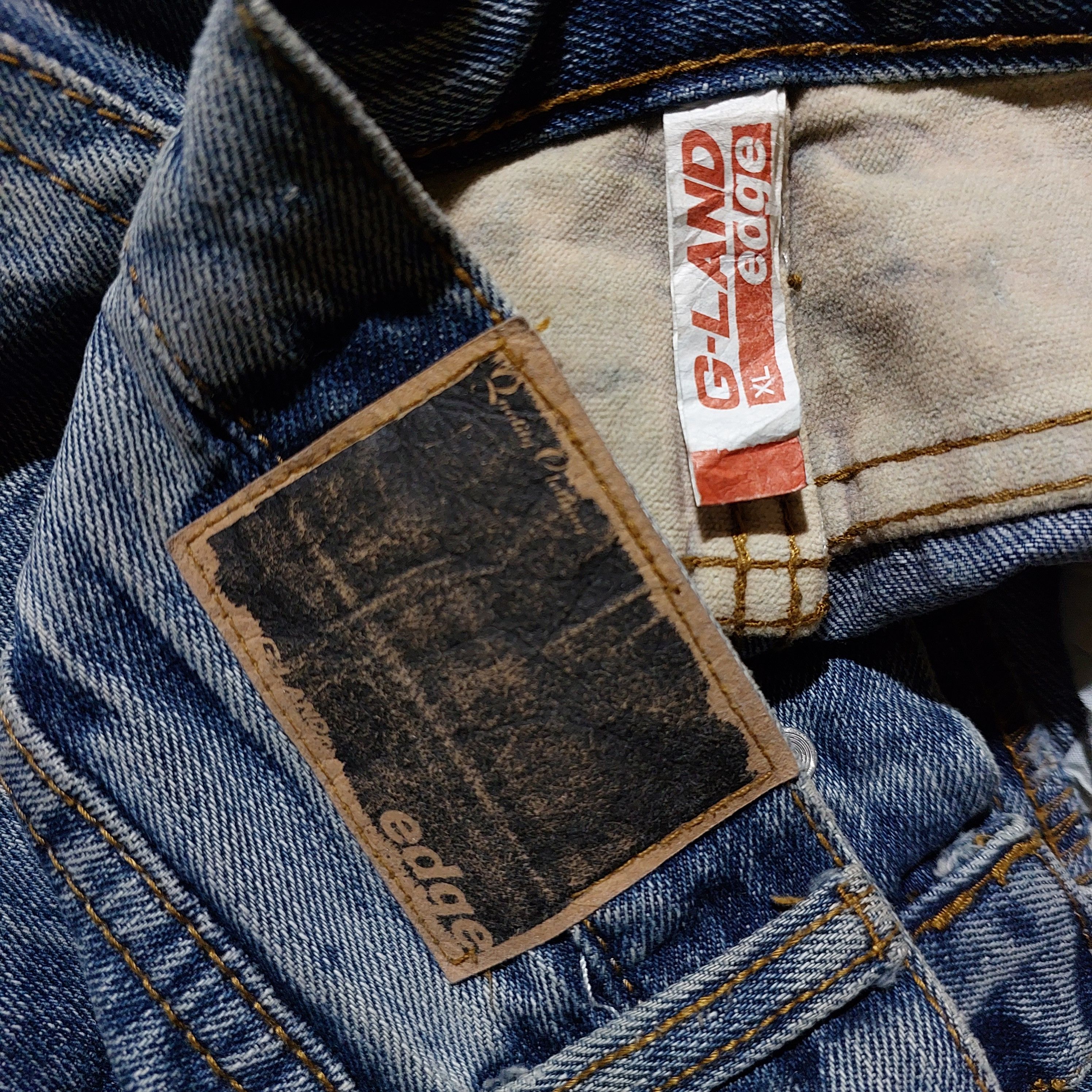Tornado Mart Edge Rupert feather tendon pattern distressed denim Size US 32 / EU 48 - 7 Thumbnail