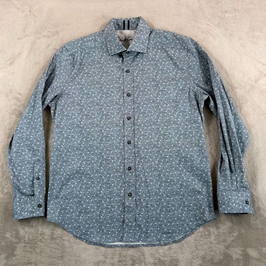 Robert Graham Robert Graham Modern American Flip Cuff Tailored Fit Shirt Chambray Blue Large Size US L / EU 52-54 / 3 - 3 Thumbnail