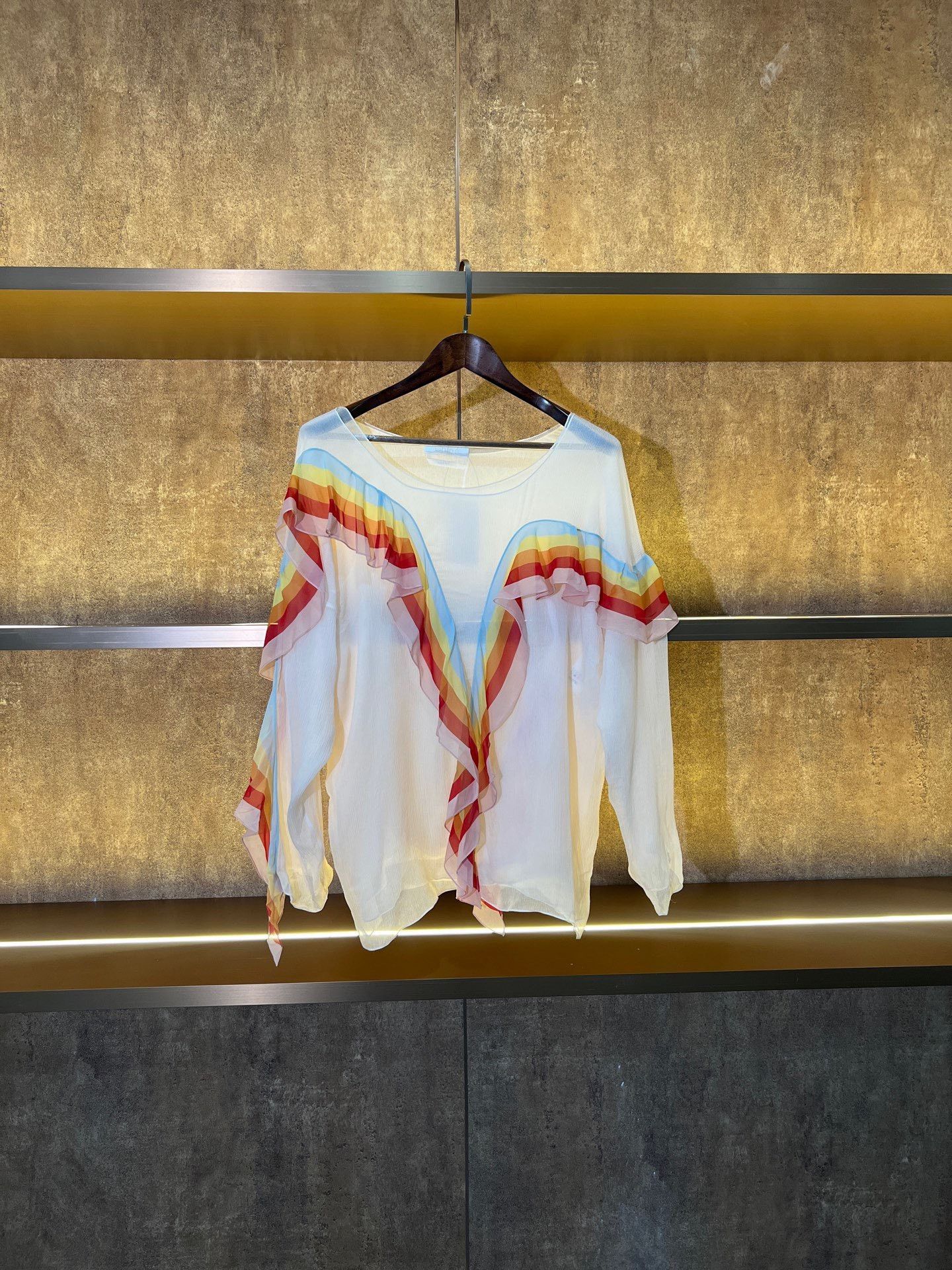 Chloe Chloé Rainbow Silk Long Sleeve Size XXS / US 00 / IT 34 - 1 Thumbnail