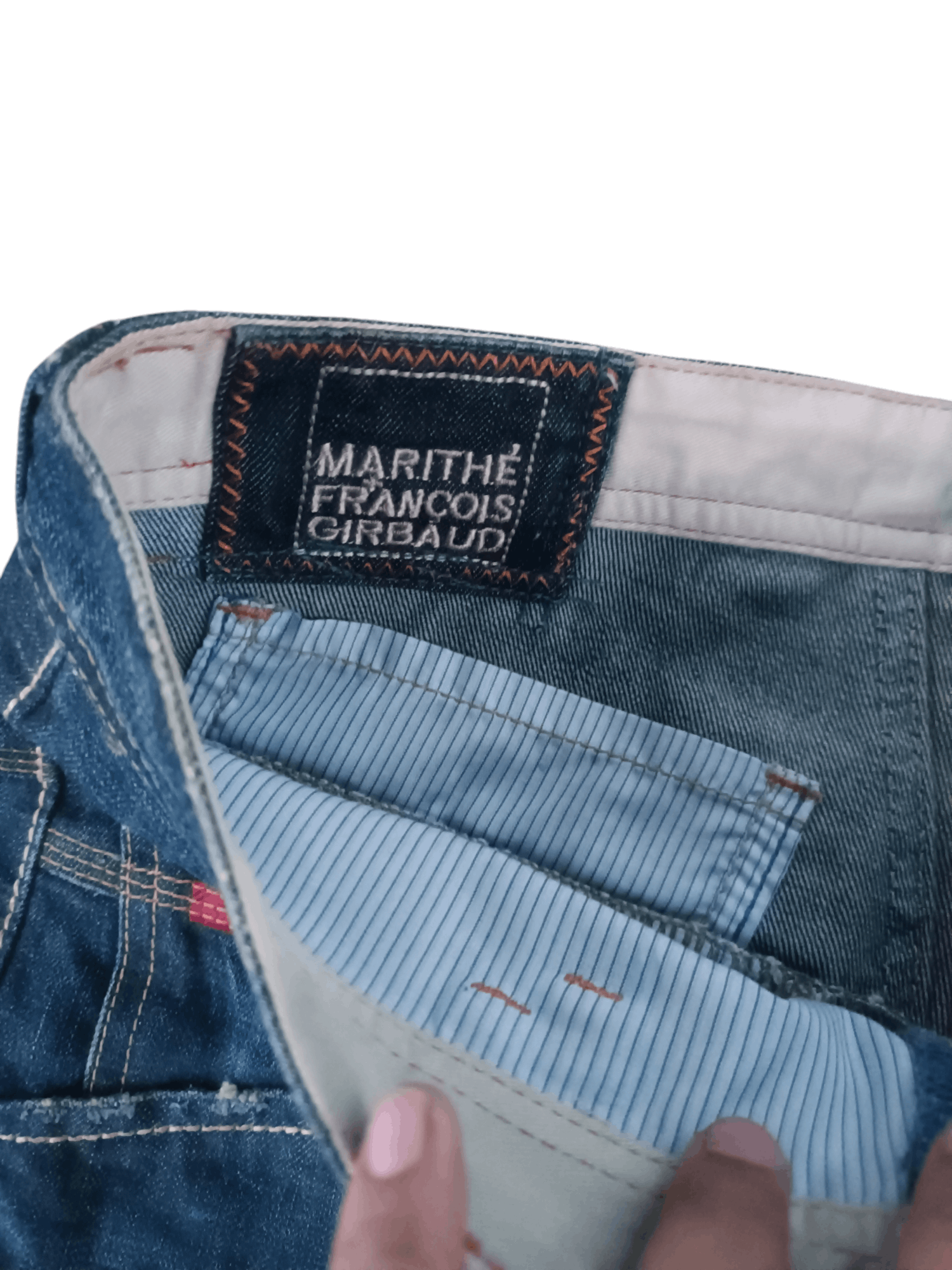 Marithe + Francois Girbaud × Vintage RARE 🔥 Marithe Francois Girbaud Whiskers Faded Denim Size US 32 / EU 48 - 14 Thumbnail
