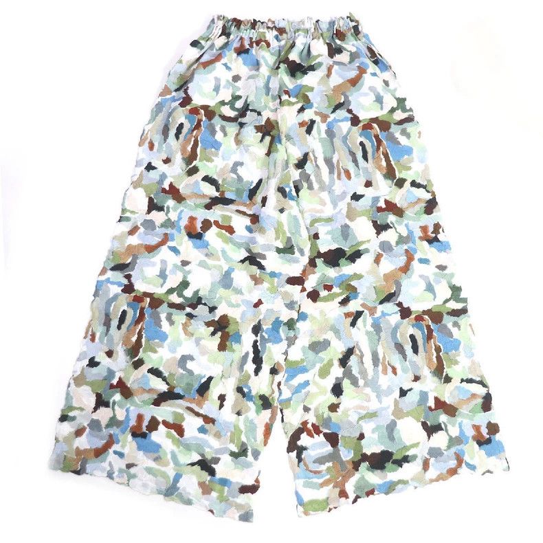 Issey Miyake Issey Miyake size:2 Oil painting texture pleated wide-leg Size US 29 - 3 Thumbnail