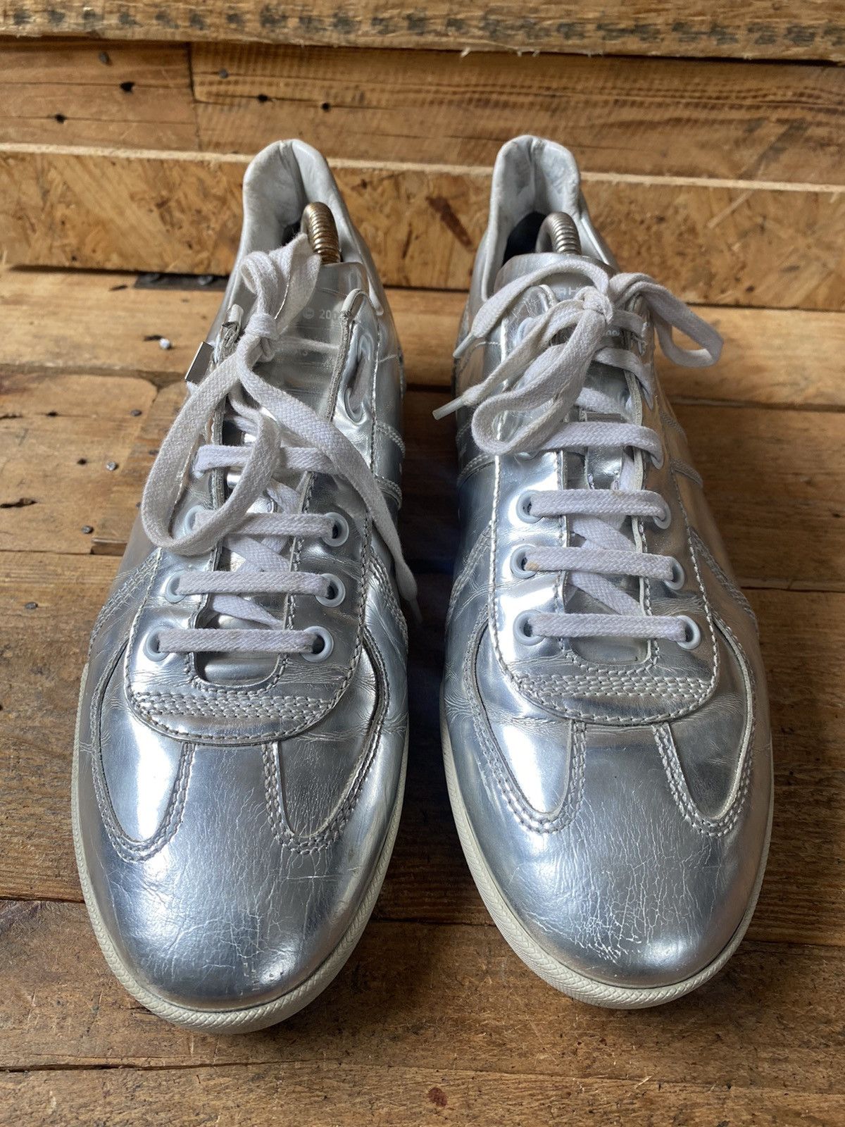 Designer × Dior × Hedi Slimane Dior homme B01 X hedi slimane silver low-top sneakers sz 40 Size US 7 / EU 40 - 2 Thumbnail