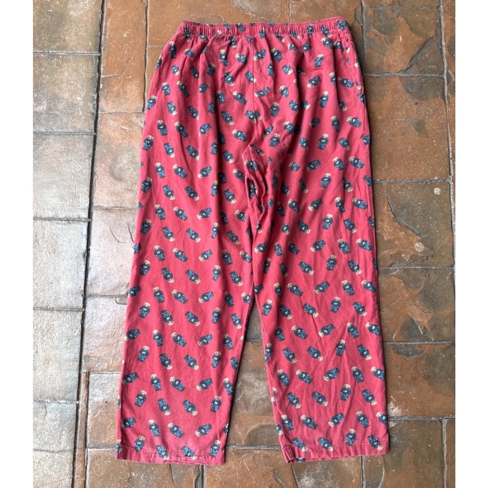 Polo Ralph Lauren VINTAGE Polo Bear Lounge Pants Men’s Large Pajama Sleepwear 100% Cotton Polo Ralph Lauren Bear Graphic Print Nightwear Mens Size US L / EU 52-54 / 3 - 3 Thumbnail
