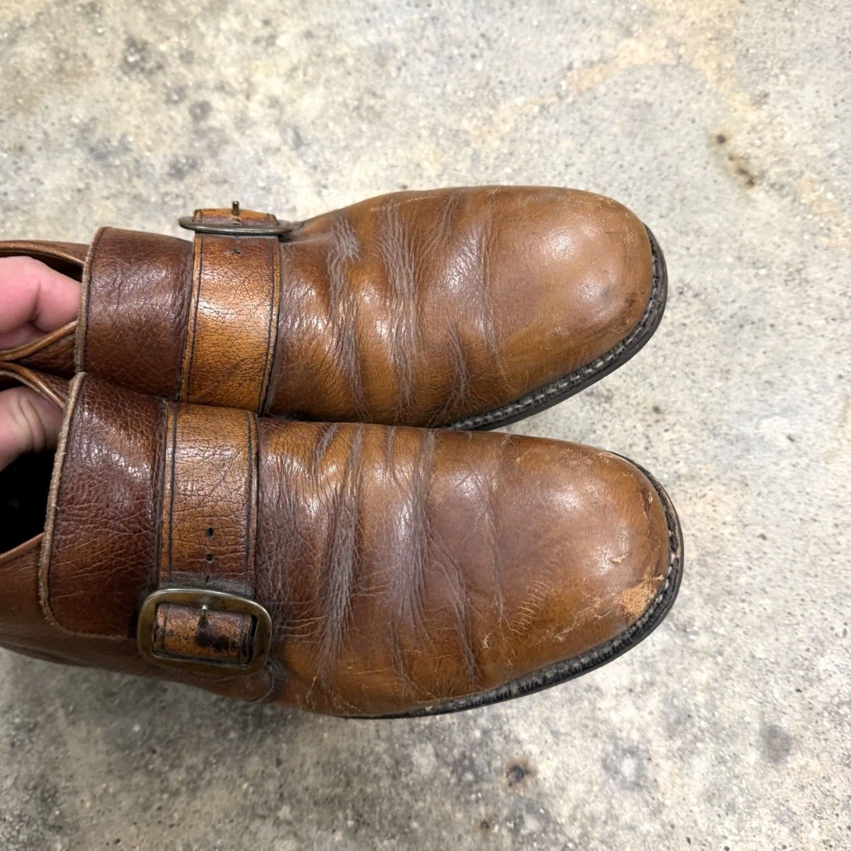 Vintage VINTAGE Boots Monk strap Buckle Cats Paw Mens Brown Size 10.5 B Leather Slip-On Size US 10 / EU 43 - 7 Thumbnail