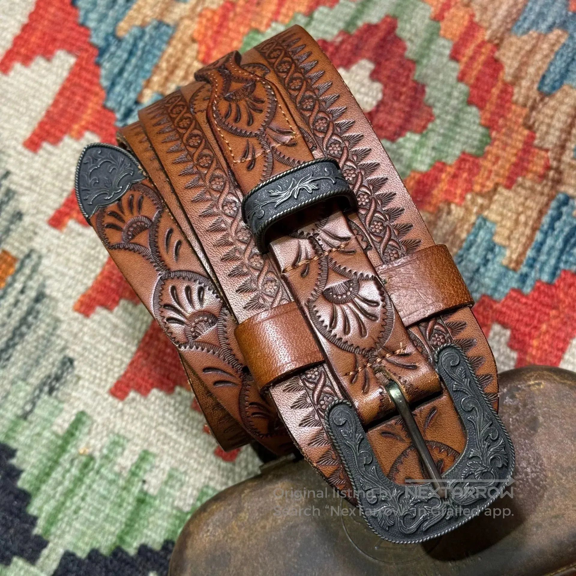 Polo Ralph Lauren Polo Ralph Lauren Western Carved Belt. Size ONE SIZE - 3 Thumbnail