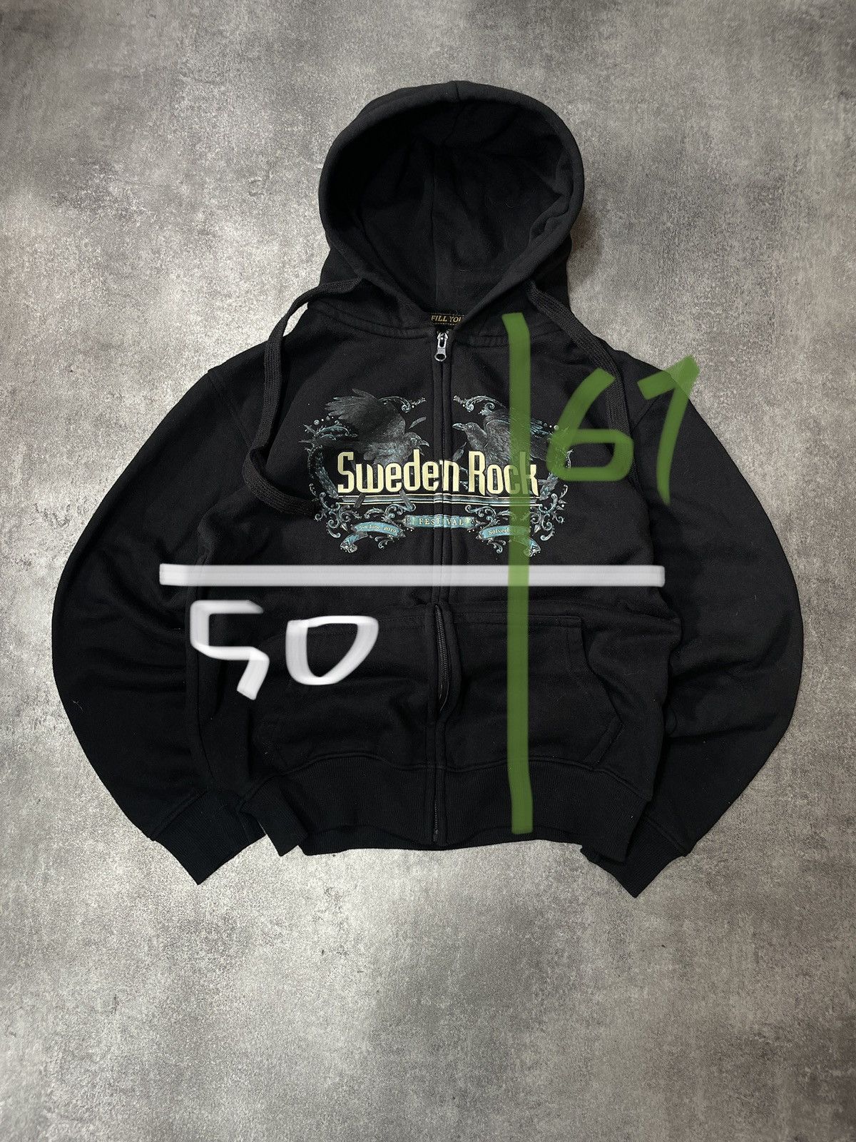 Vintage 🔥RARE🔥Rock Vintage Y2K Hoodie Spellout Boxy Fit Rock Tour Size XS / US 0-2 / IT 36-38 - 6 Thumbnail