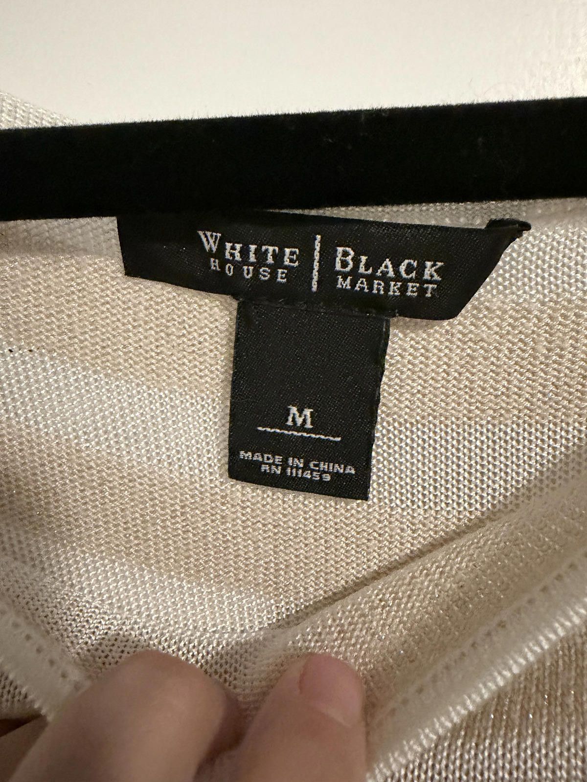 Other White House Black Market Beige and White Striped Knit Top, M Size M / US 6-8 / IT 42-44 - 2 Thumbnail