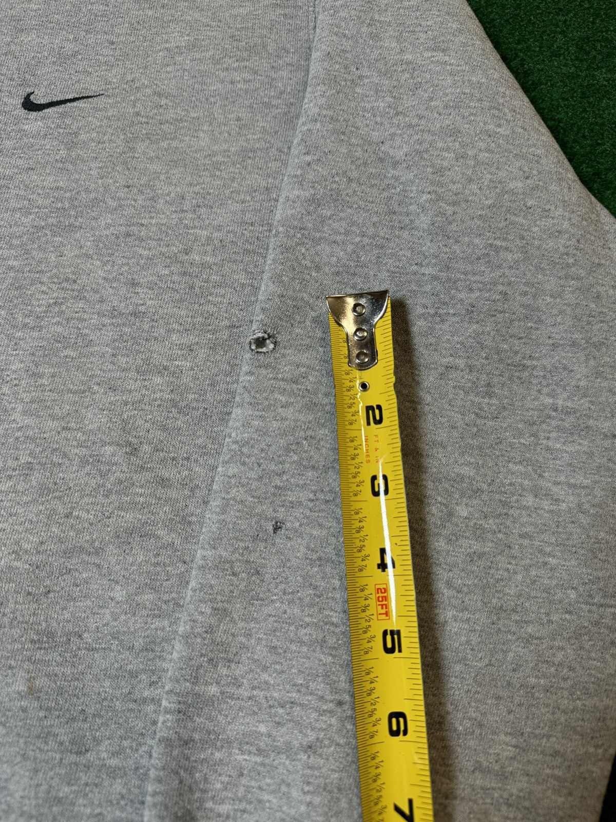 Nike × Vintage Vintage 90s Y2K Nike Minimalist Gray Swoosh Crewneck Size US S / EU 44-46 / 1 - 8 Thumbnail