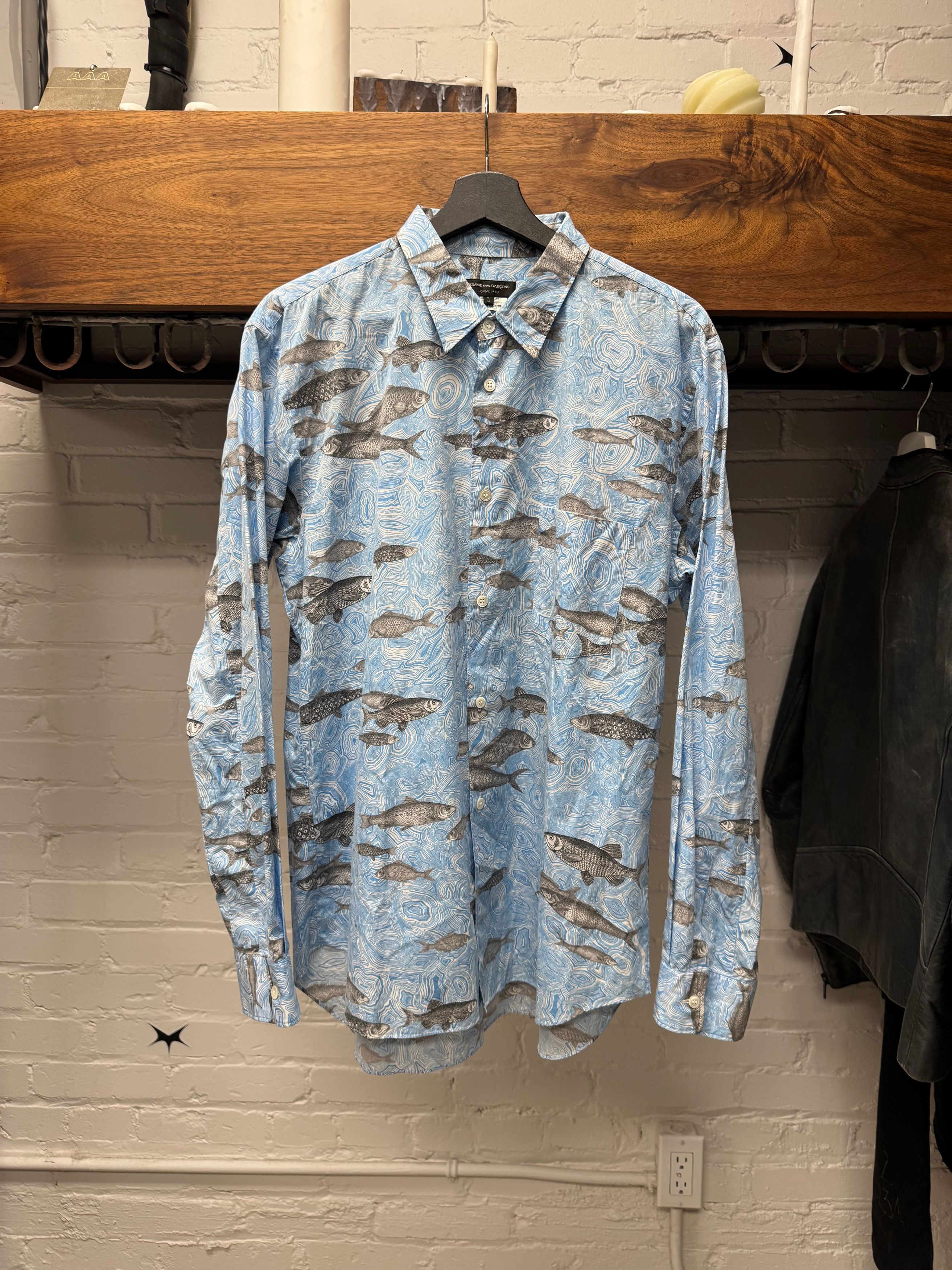 Comme des Garcons SS2016 Comme Des Garçons Homme Plus ‘Fish Print’ Button Up Shirt Size US L / EU 52-54 / 3 - 1 Thumbnail