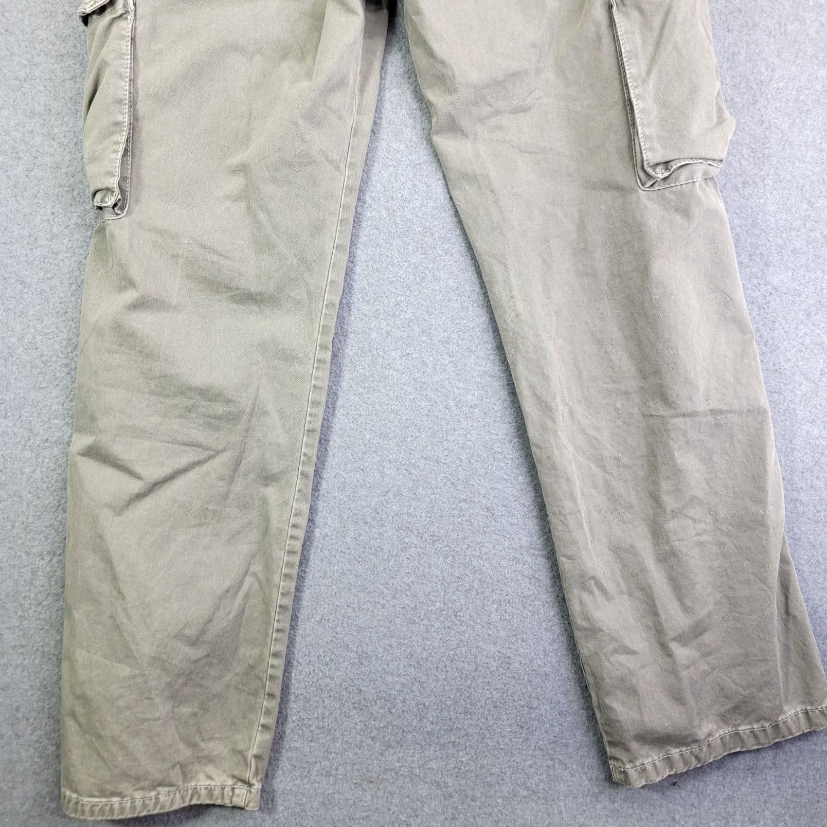 Vintage Pull&Bear pants Women's size 6 cargo distressed utility trousers - Beige - Cotton - 6 - Women - Trousers Size 28" / US 6 / IT 42 - 7 Thumbnail