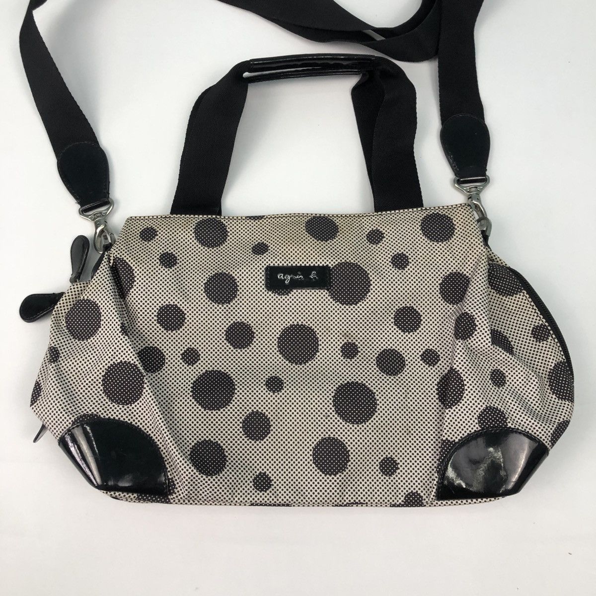 agnes b. AGNES B. POLKADOT TWO WAY HANDBAG CROSSBODY Size ONE SIZE - 5 Thumbnail