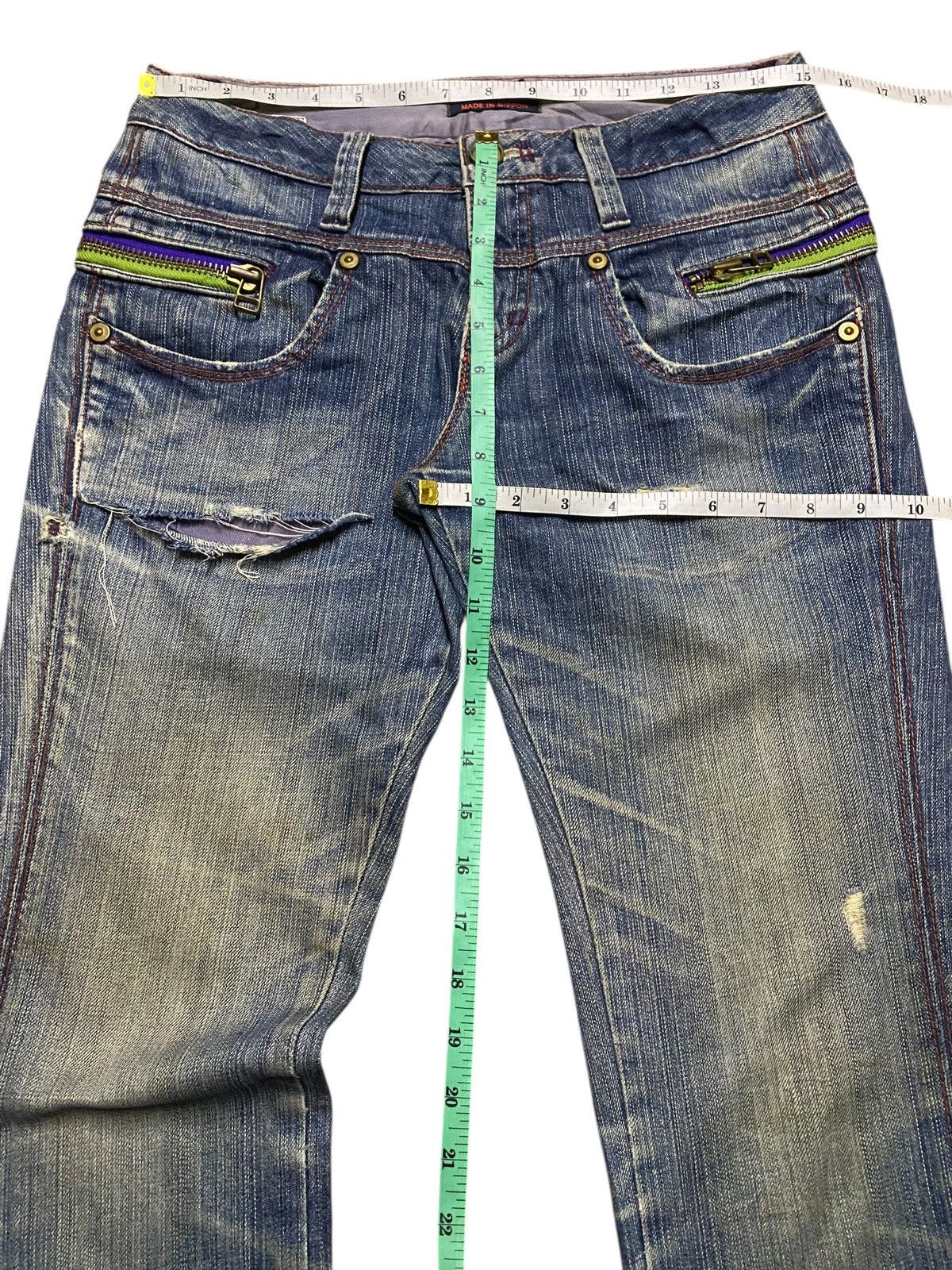 Vintage Japan Brand Made in Nippon Mud Wash Flare Jeans