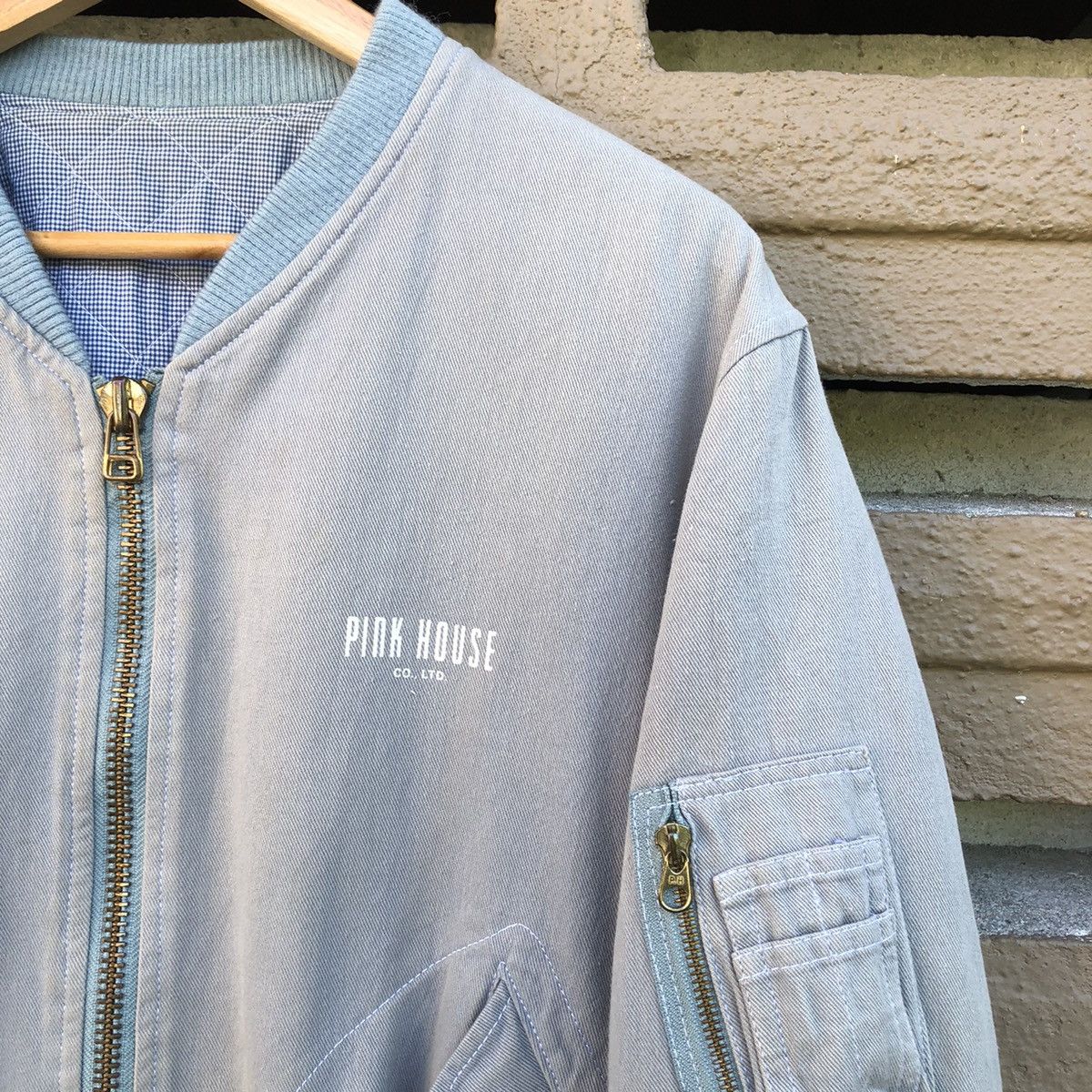 Vintage Vintage Pink House Sun Faded Bomber Jacket Size US M / EU 48-50 / 2 - 4 Thumbnail