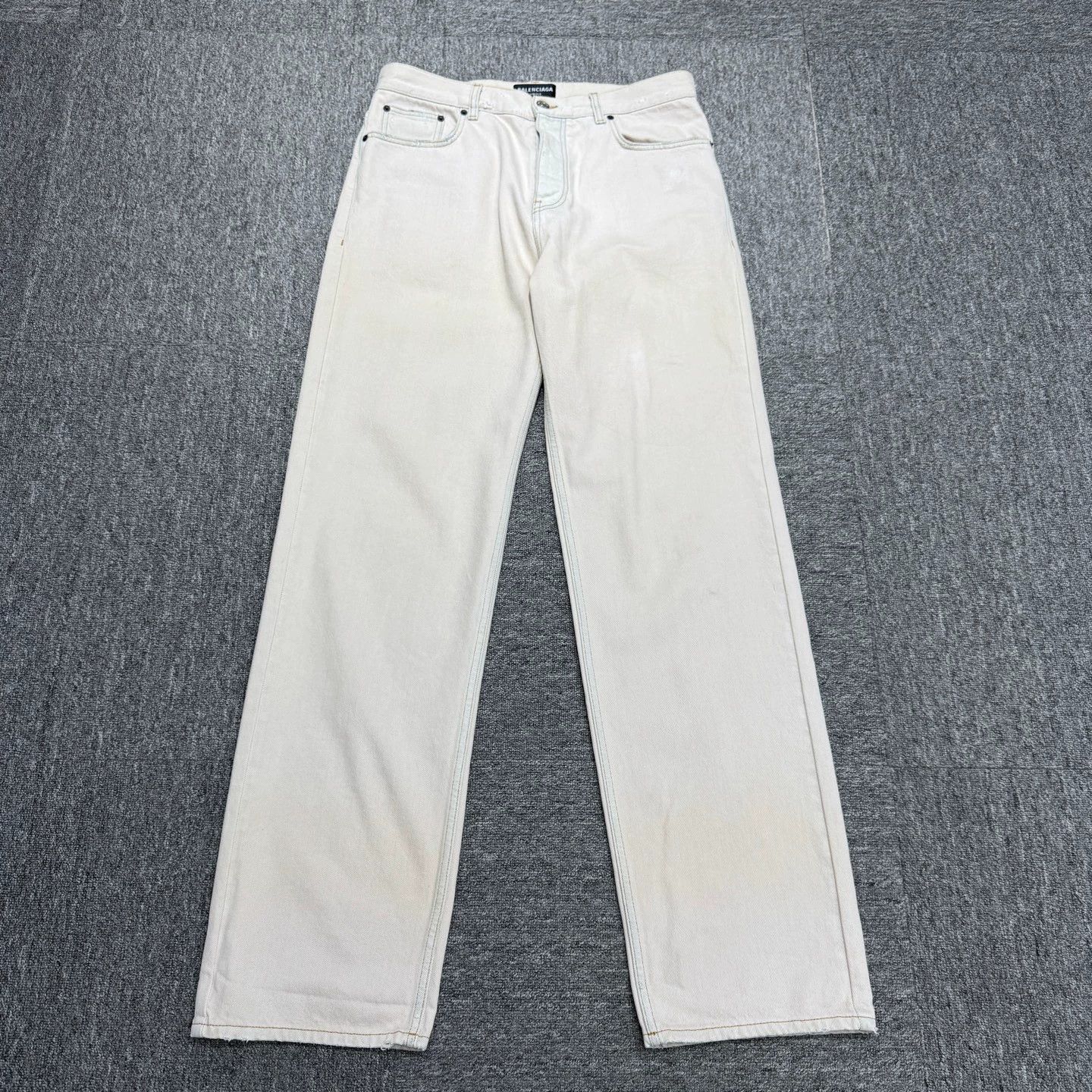Balenciaga White Denim Pants Size 32 Size US 32 / EU 48 - 1 Thumbnail