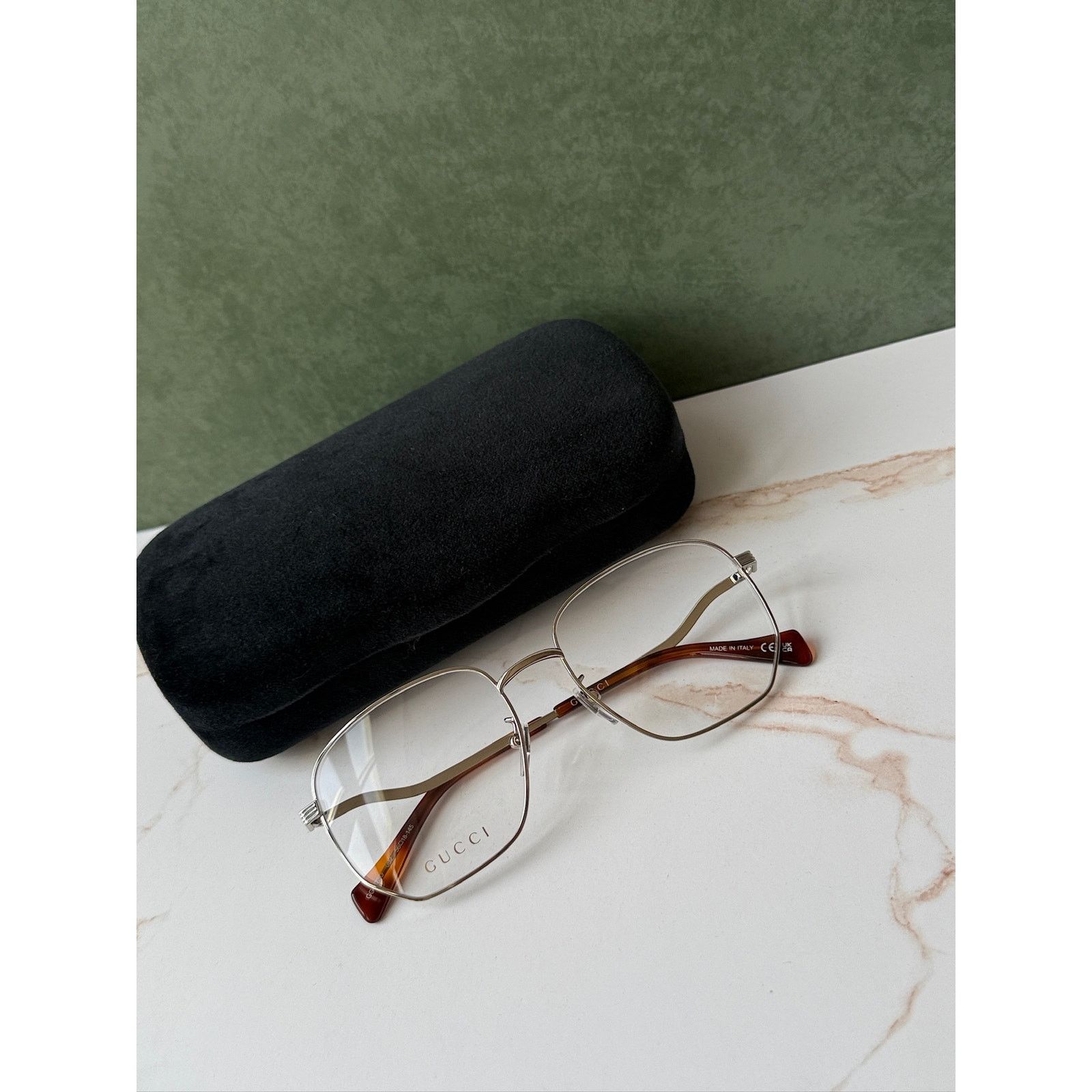 Gucci NEW Gucci GG0973O Silver Metal Oversized Square Frames Size ONE SIZE - 3 Thumbnail