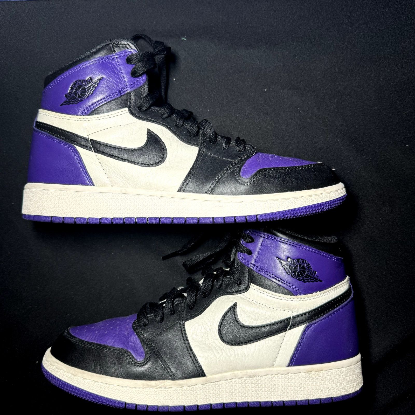 Jordan Brand × Nike Size 6.5 - Nike Air Jordan 1 Retro High OG GS Court Purple Size US 6.5 / EU 39-40 - 3 Thumbnail
