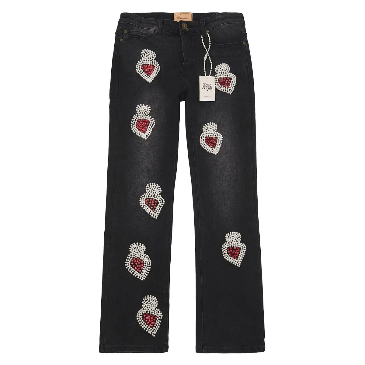 Whensmokeclears WHEN SMOKE CLEARS | PEARL DENIM BLACK | RED SZ 30 Size US 30 / EU 46 - 1 Thumbnail