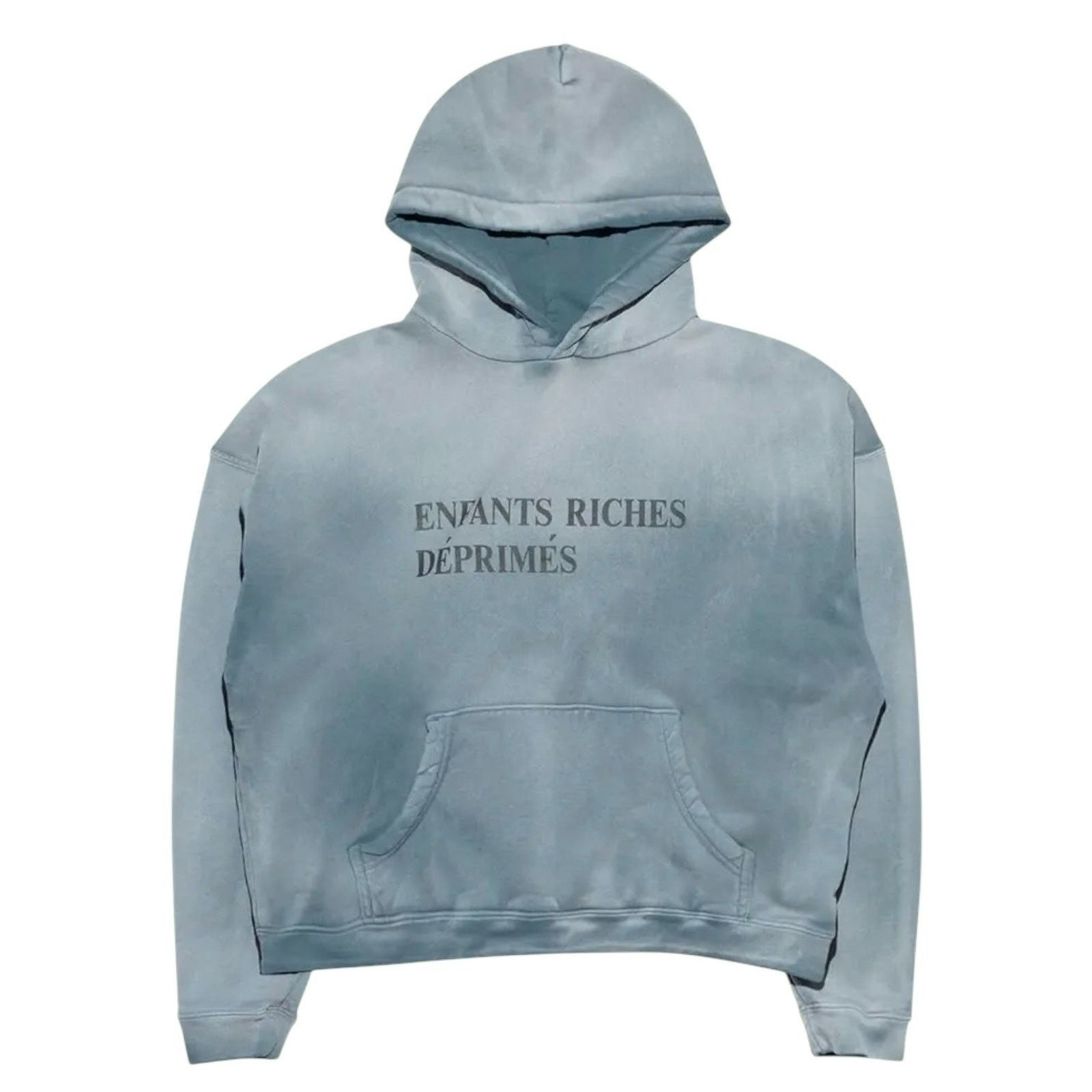 Sweat à Capuche Aqua 'Riches Deprimes' Sun Faded - Taille XXL, Couleur Aqua, Occasion Parfait état