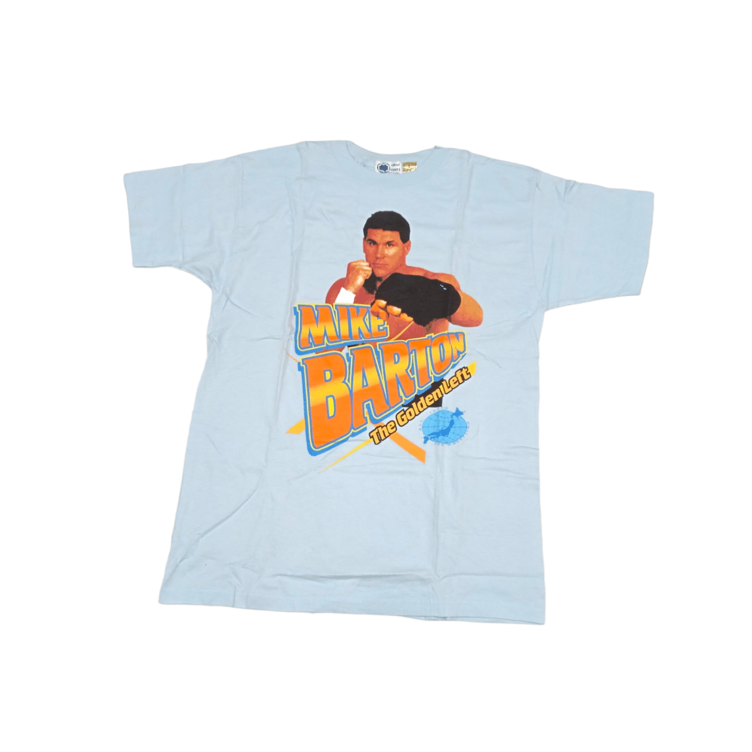 Vintage All Japan Pro Wrestling Mike Barton Bart Gunn T Shirt Size US L / EU 52-54 / 3 - 1 Thumbnail