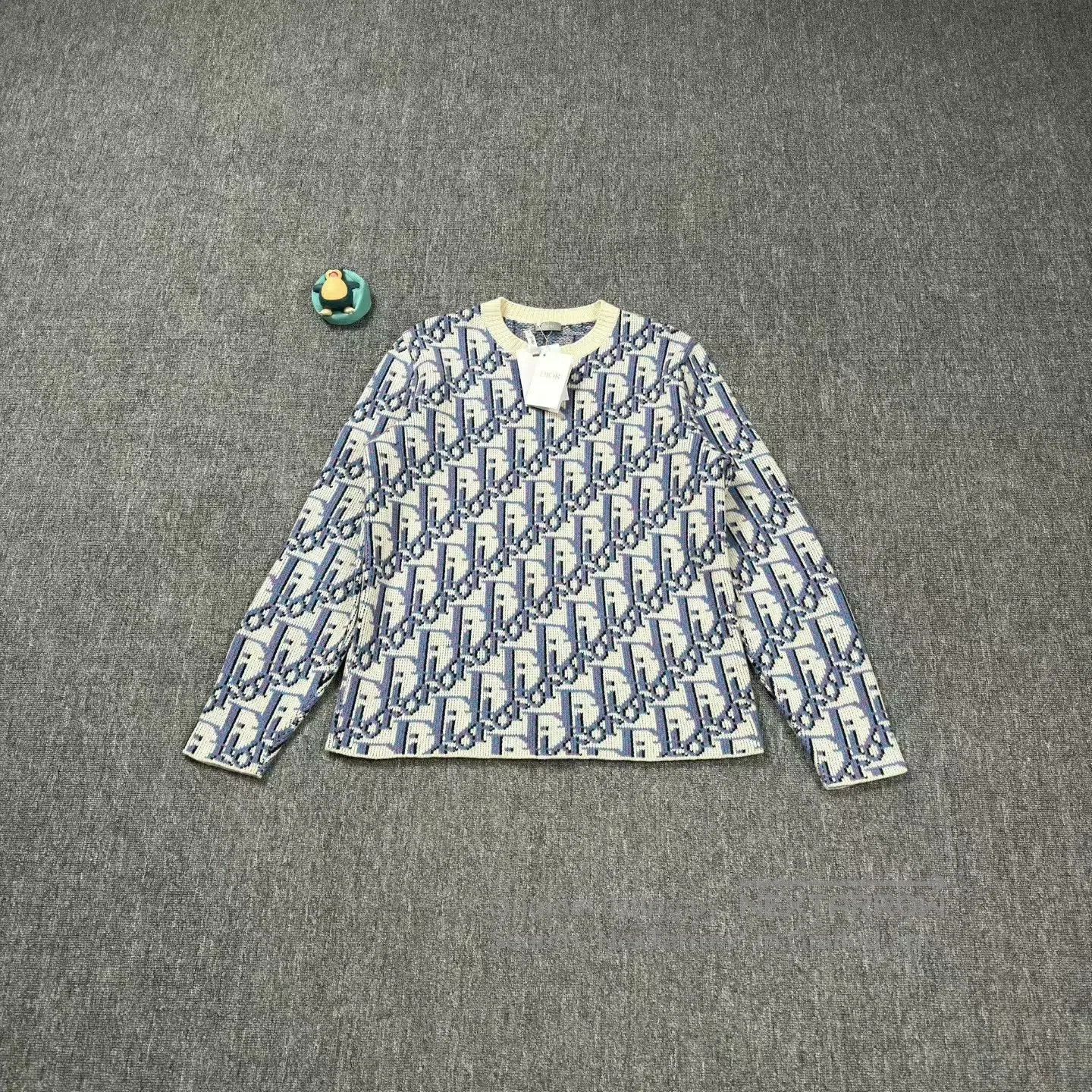 Dior dior stussy collaboration blue printed sweater. Size US L / EU 52-54 / 3 - 1 Thumbnail