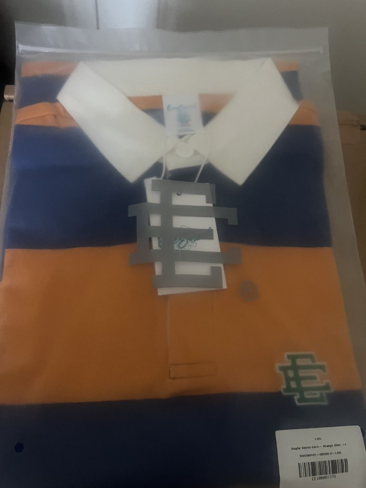 Eric Emanuel Eric Emanuel Orange & blue rugby polo shirt large Size US L / EU 52-54 / 3 - 3 Thumbnail