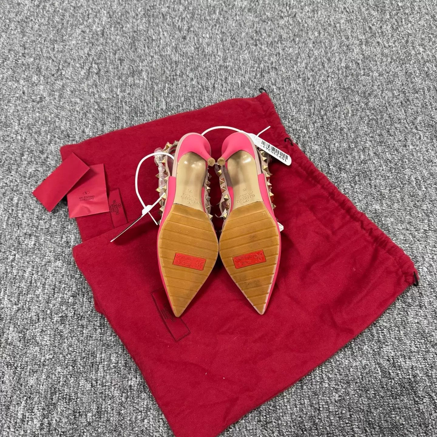 Valentino Valentino Pink Studded Pointed Stiletto Heels 35 Size US 4.5 / IT 34.5 - 4 Thumbnail