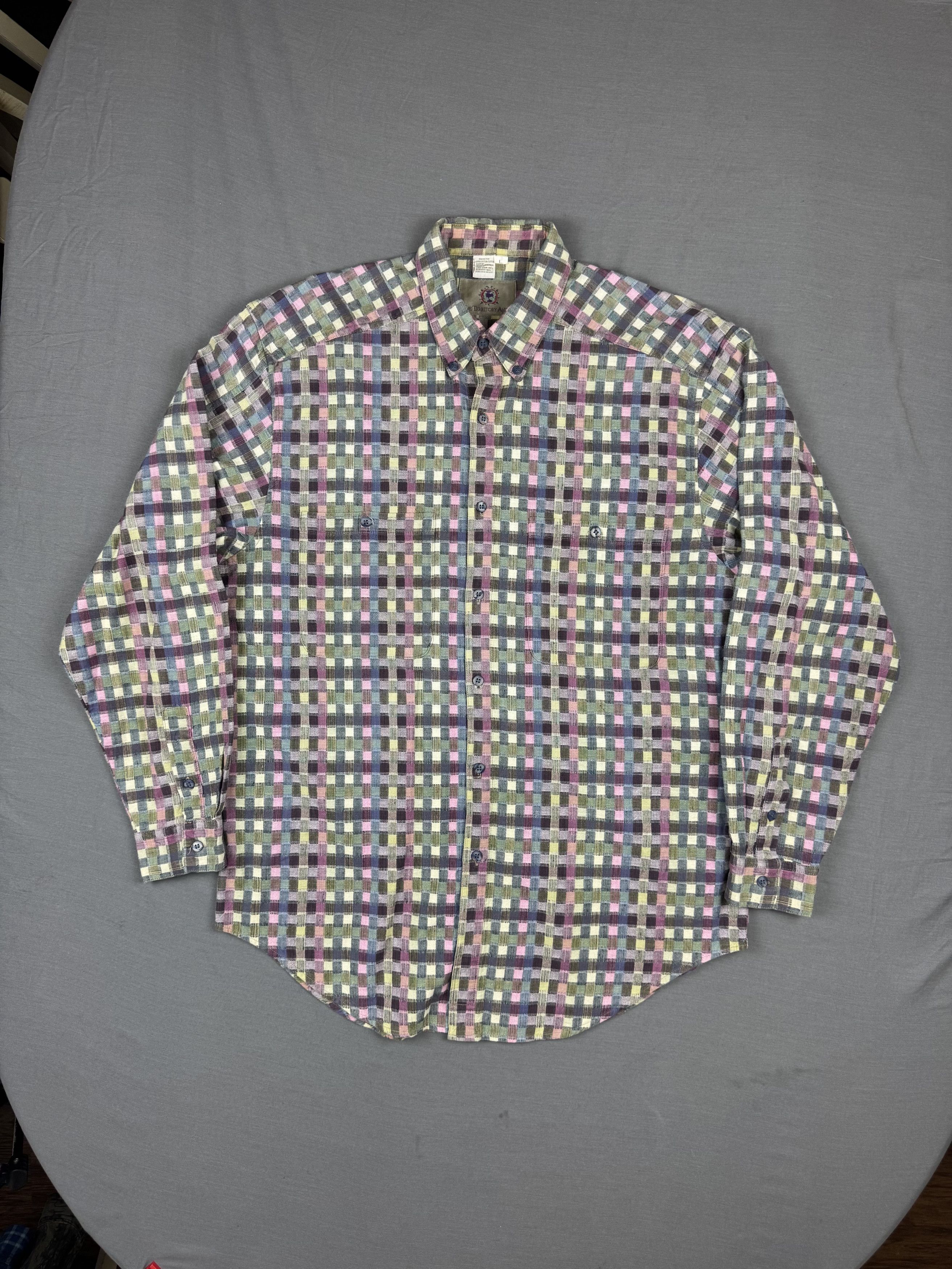 The Territory Ahead The Territory Ahead Shirt Pastel Patchwork Geometric Button Size US L / EU 52-54 / 3 - 3 Thumbnail