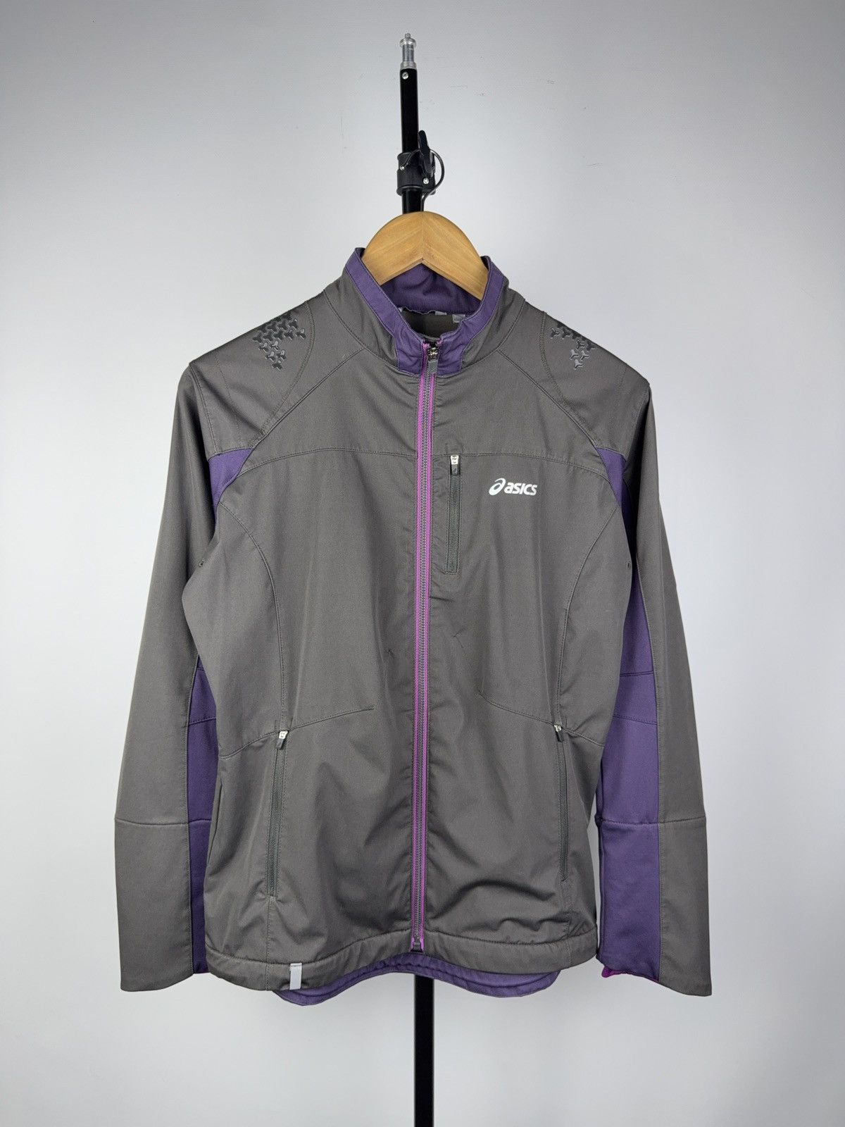Asics Asics Women’s 00s Running Jacket Gray Purple Windbreaker Size XS / US 0-2 / IT 36-38 - 1 Thumbnail
